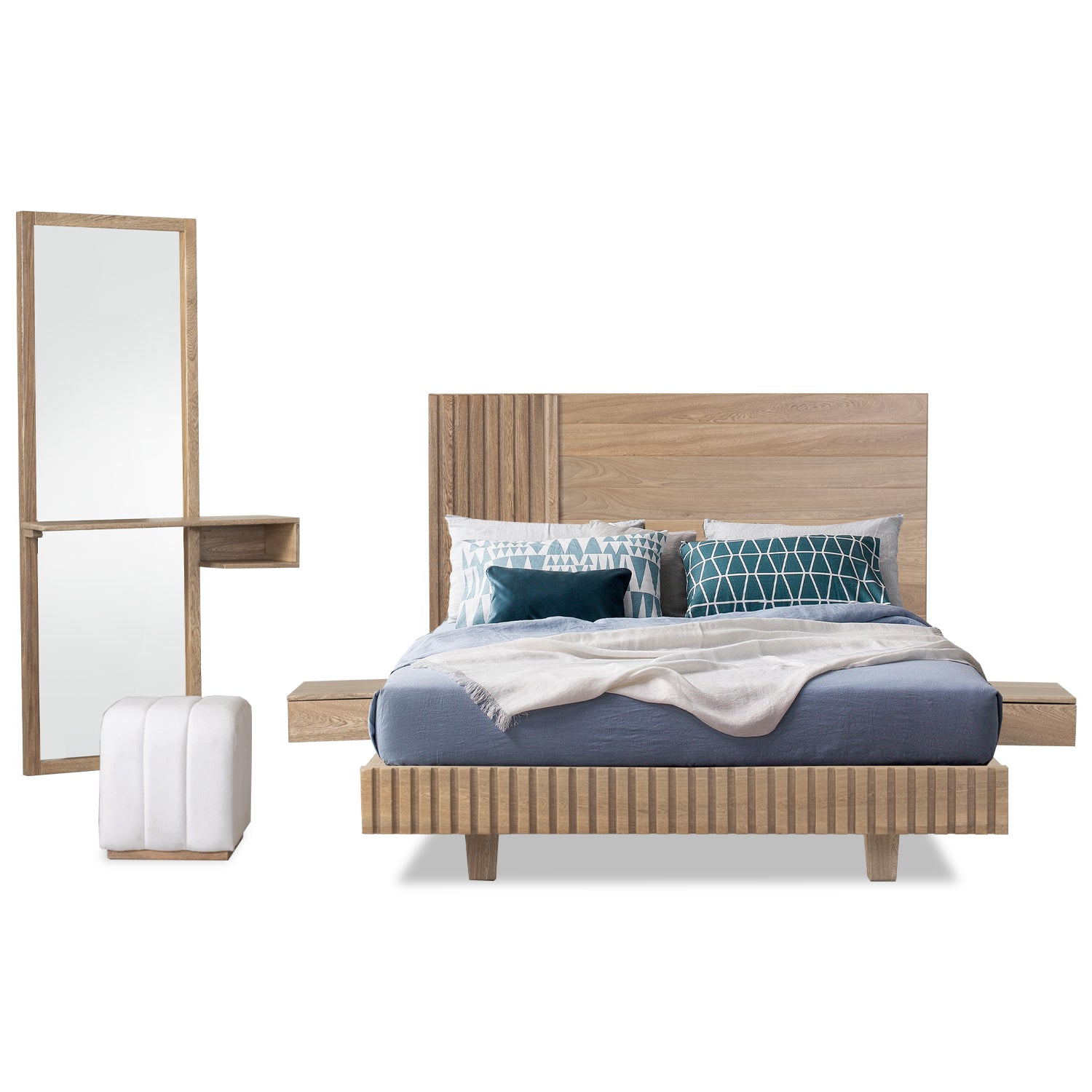 Cama Doble Denzel Natural