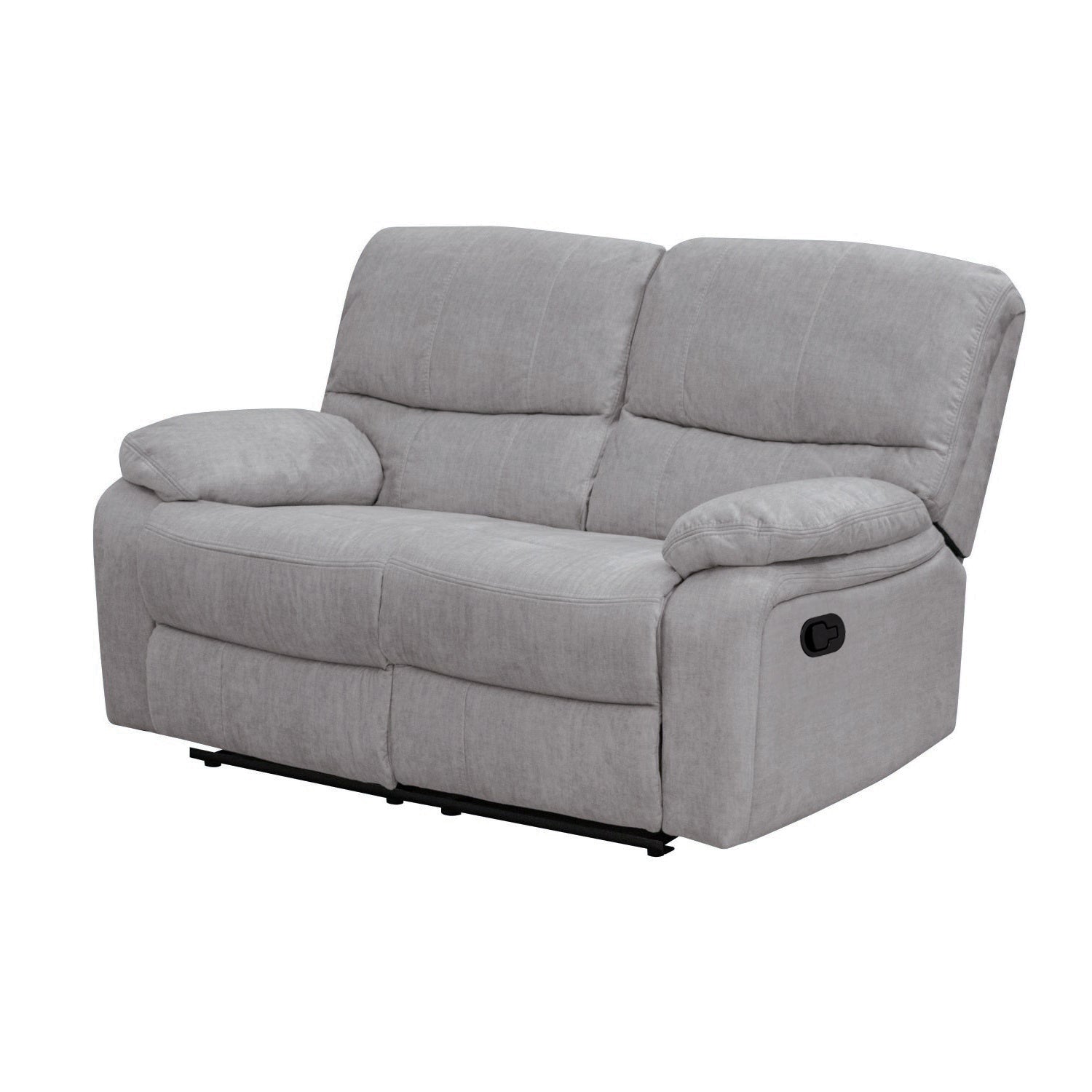 Sofá Reclinable 2 Puestos Star Velvet Atlas Gris
