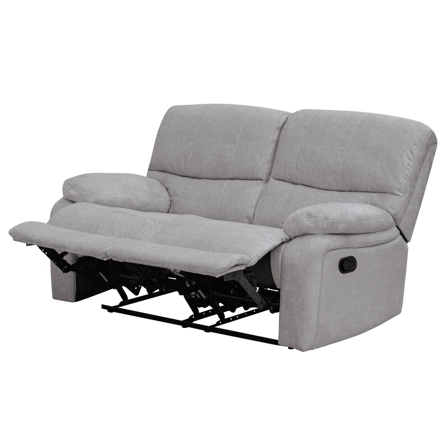 Sofá Reclinable 2 Puestos Star Velvet Atlas Gris