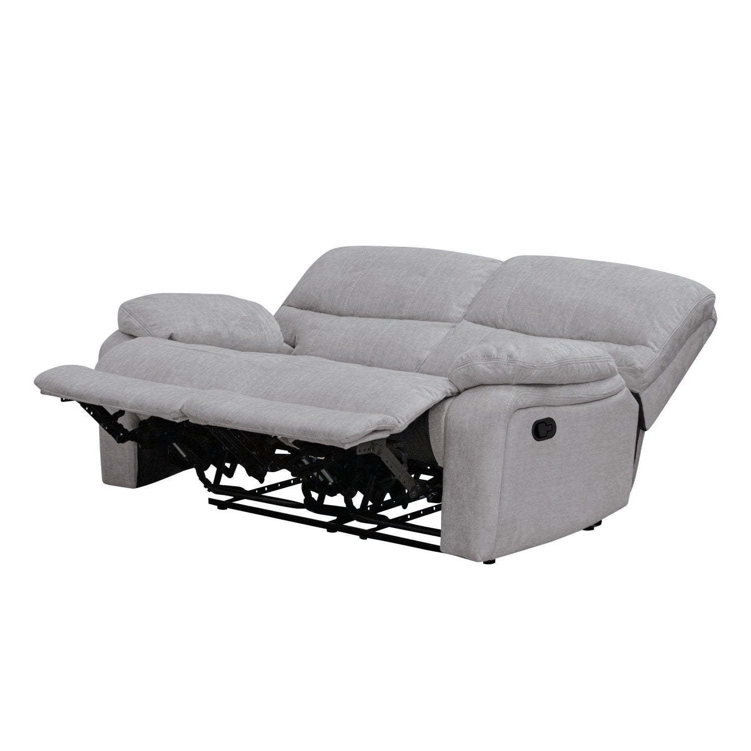 Sofá Reclinable 2 Puestos Star Velvet Atlas Gris