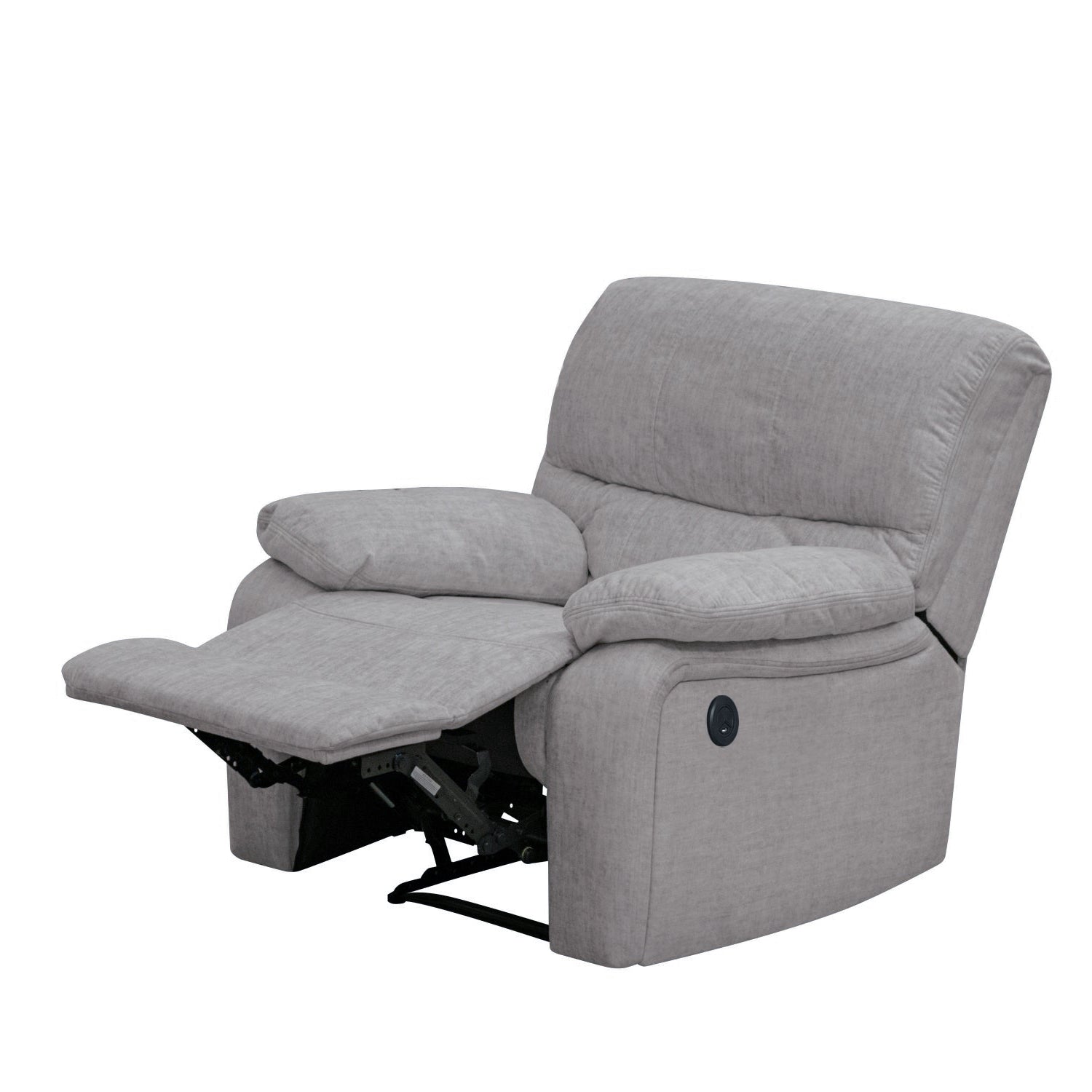 Sillón Reclinable Star Velvet Atlas Gris Eléctrica