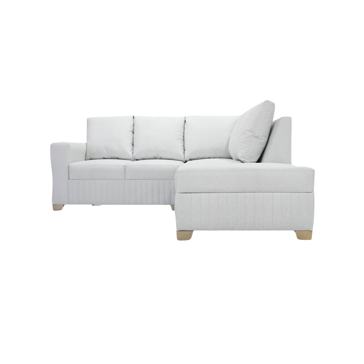 Sofá en L Tampa Eurolino Gaira Plata, Champaña