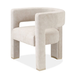 Poltrona Sevilla Velvet Zarem Ivory, Champaña