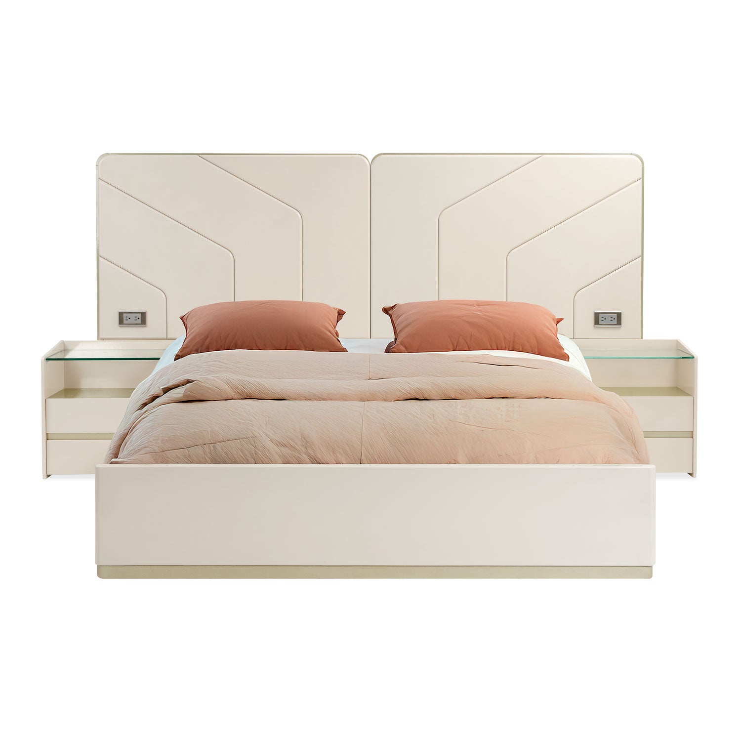 Cama King Paris Greige, Champaña