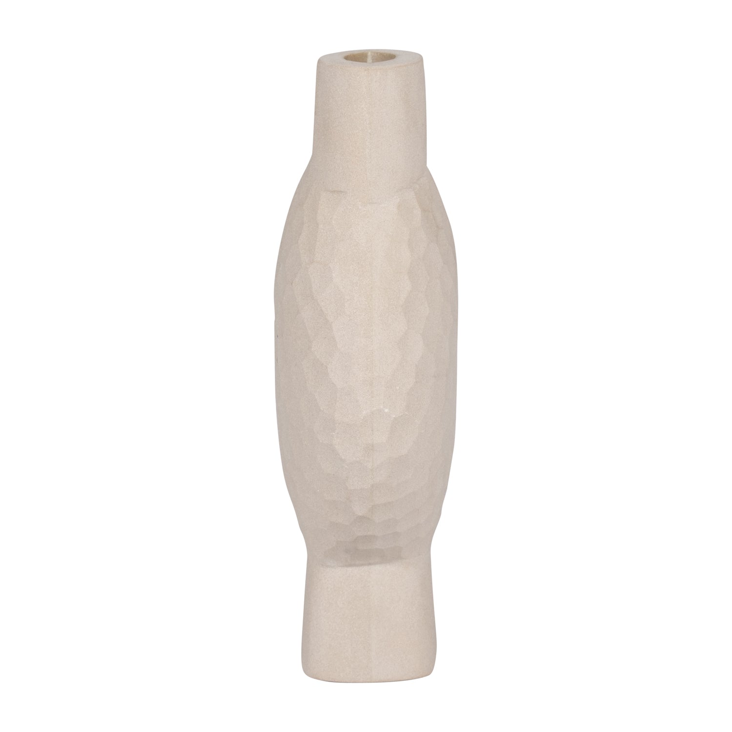 Jarron 28X20  Beige Martillado