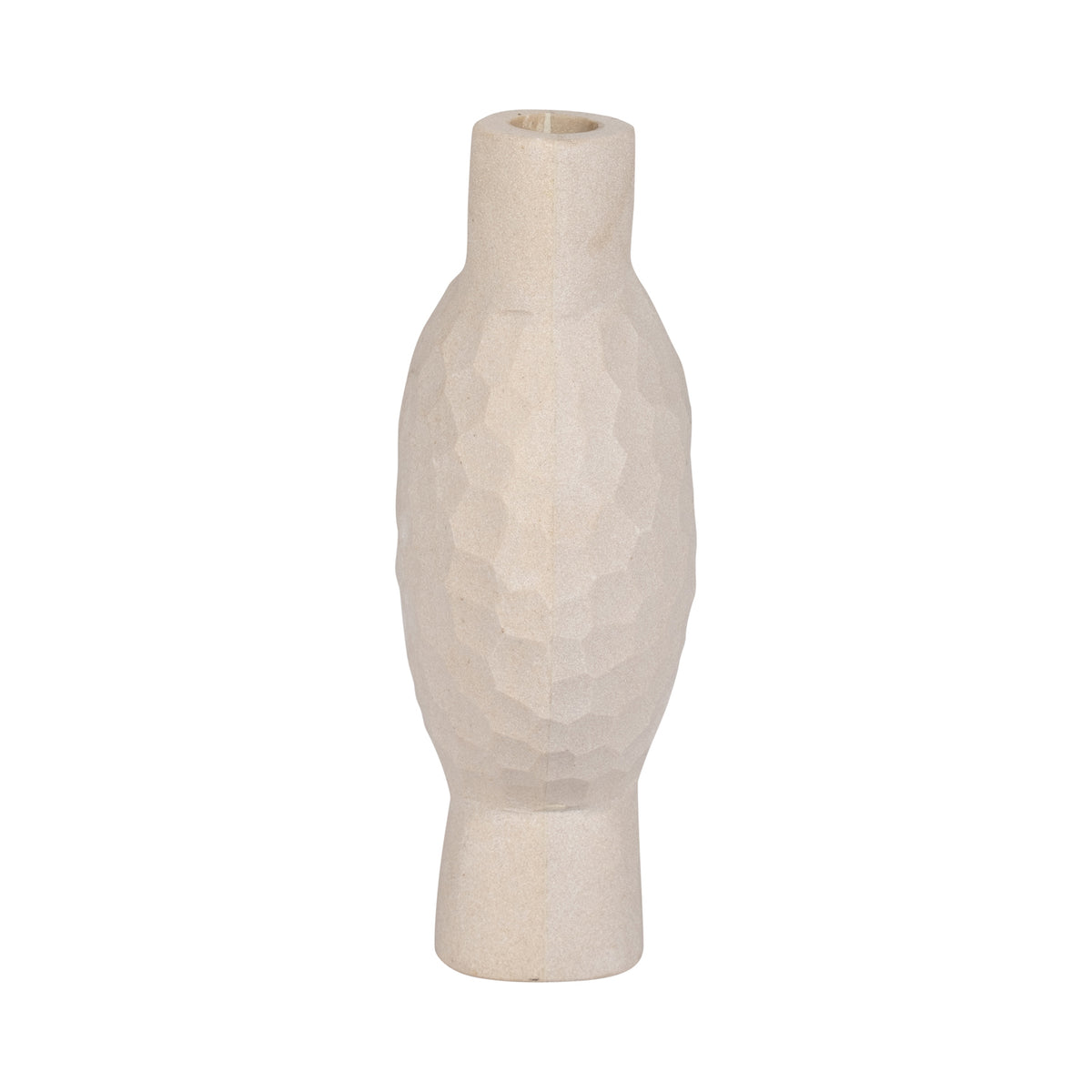 Jarron 23X15  Beige Martillado