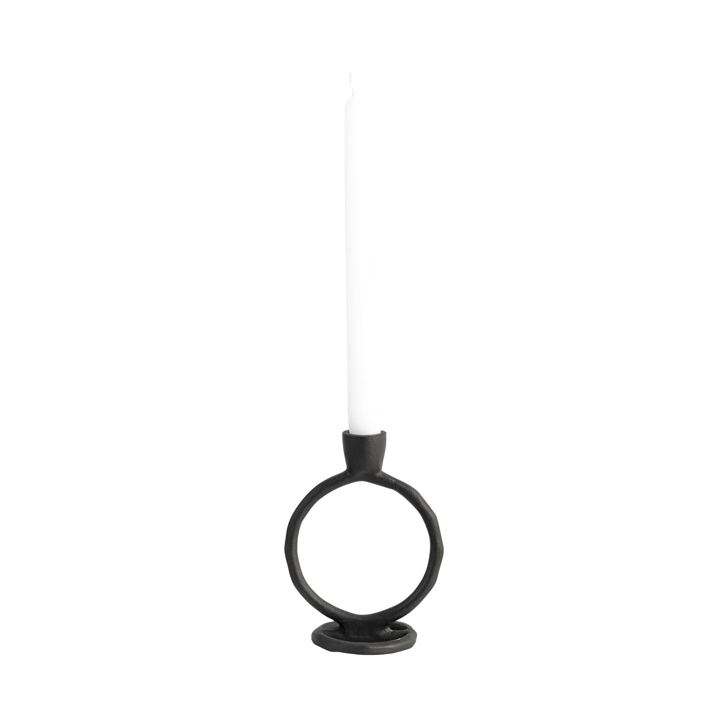 Candelabro 15X10X8 Negro Circular