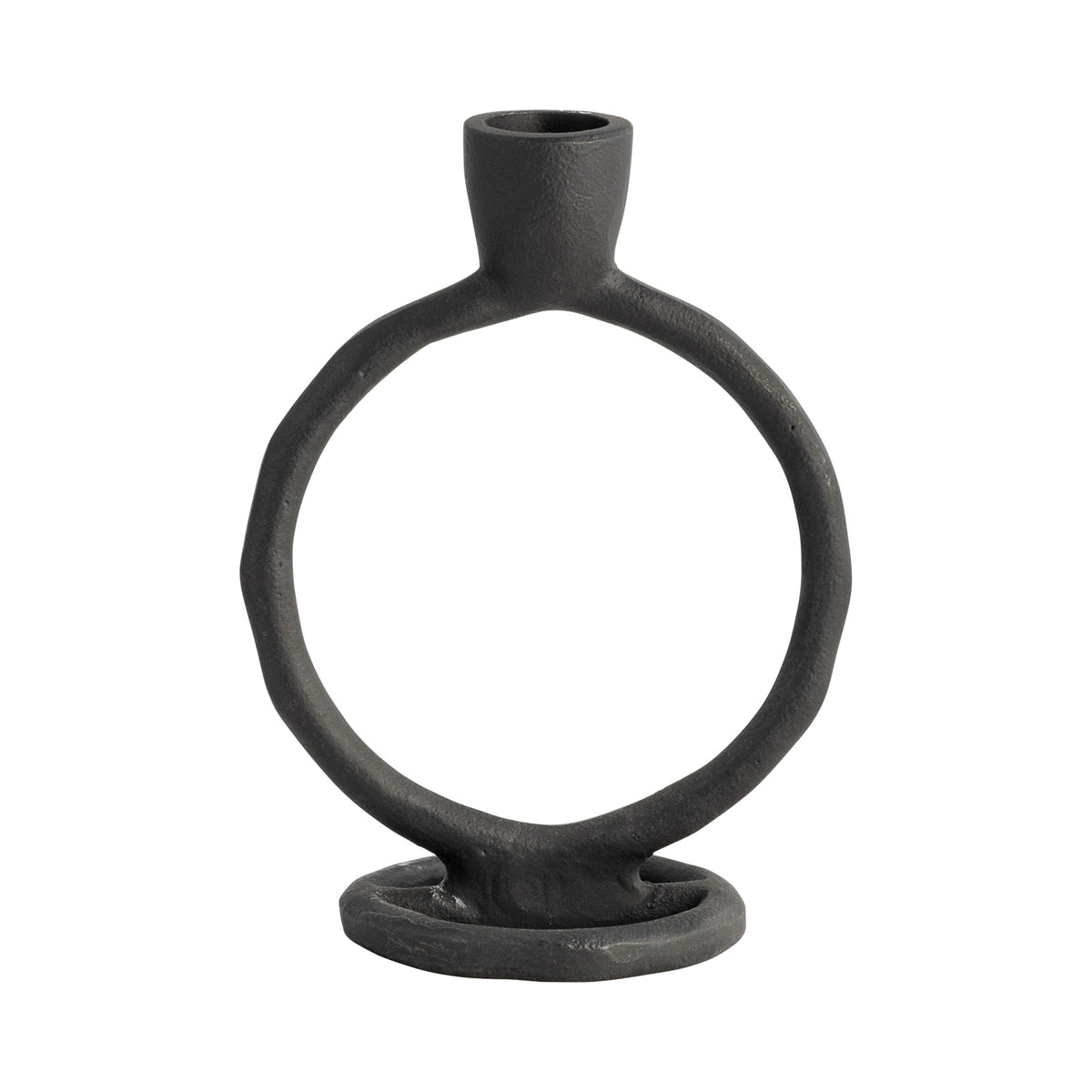 Candelabro 15X10X8 Negro Circular