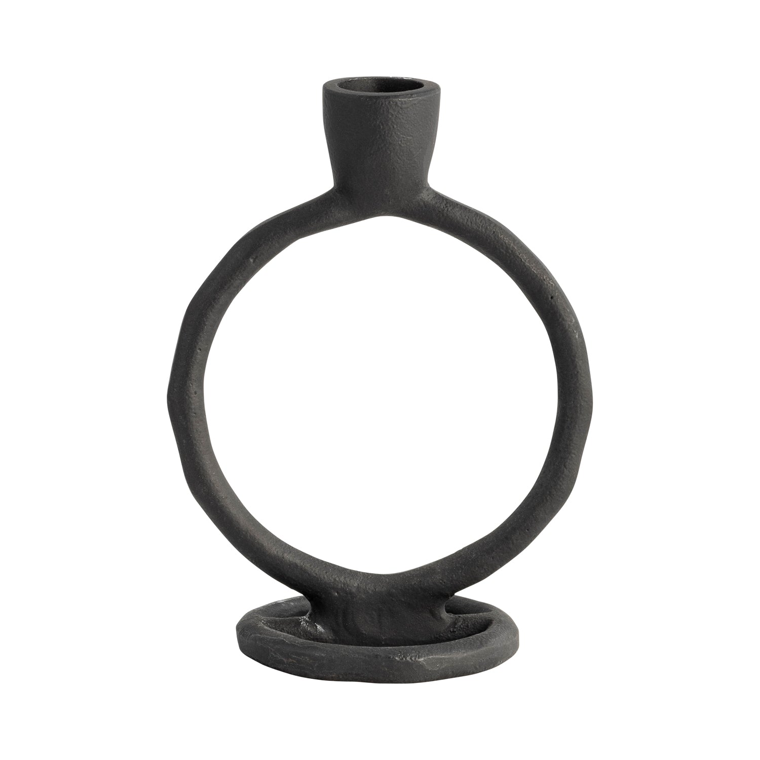 Candelabro 15X10X8 Negro Circular