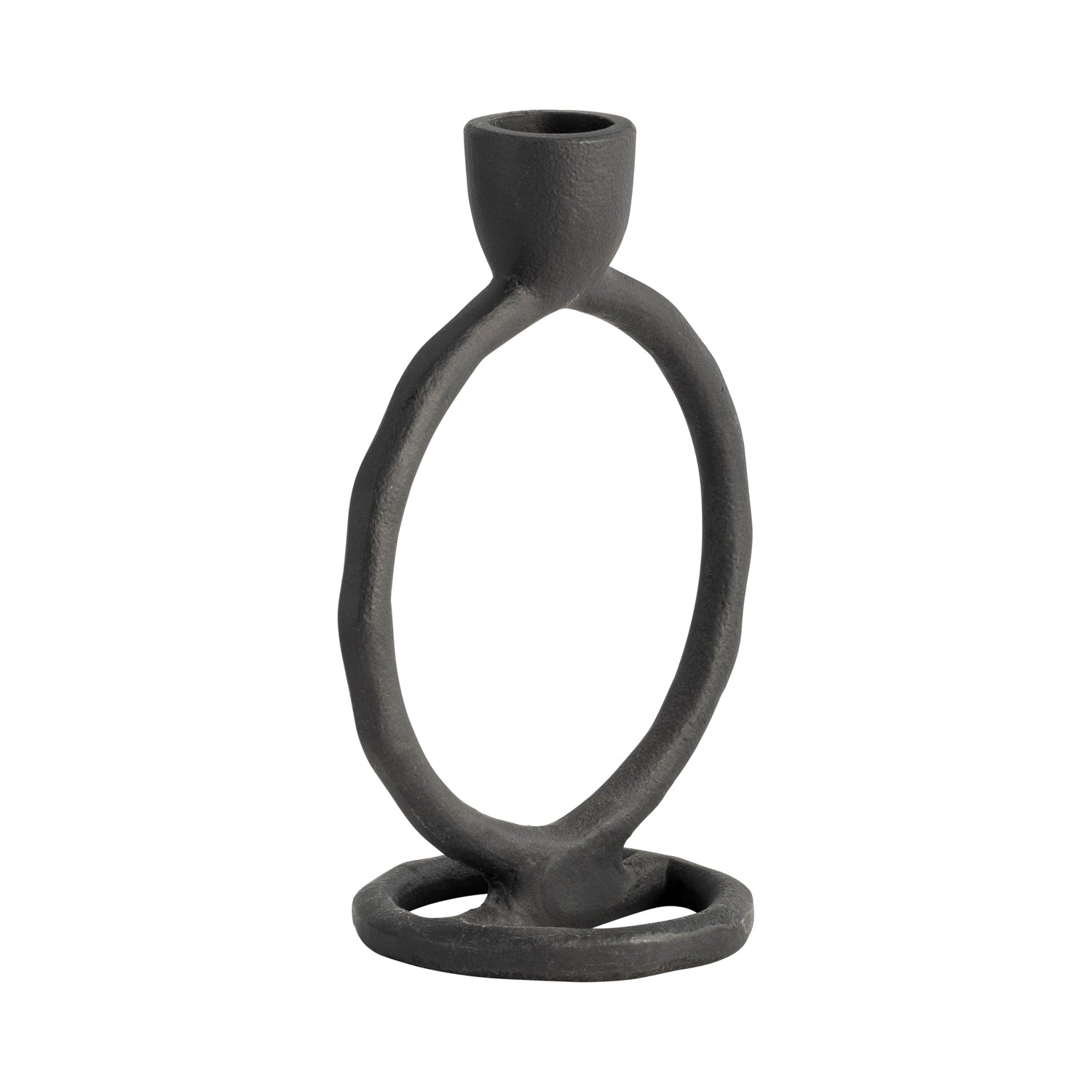 Candelabro 15X10X8 Negro Circular