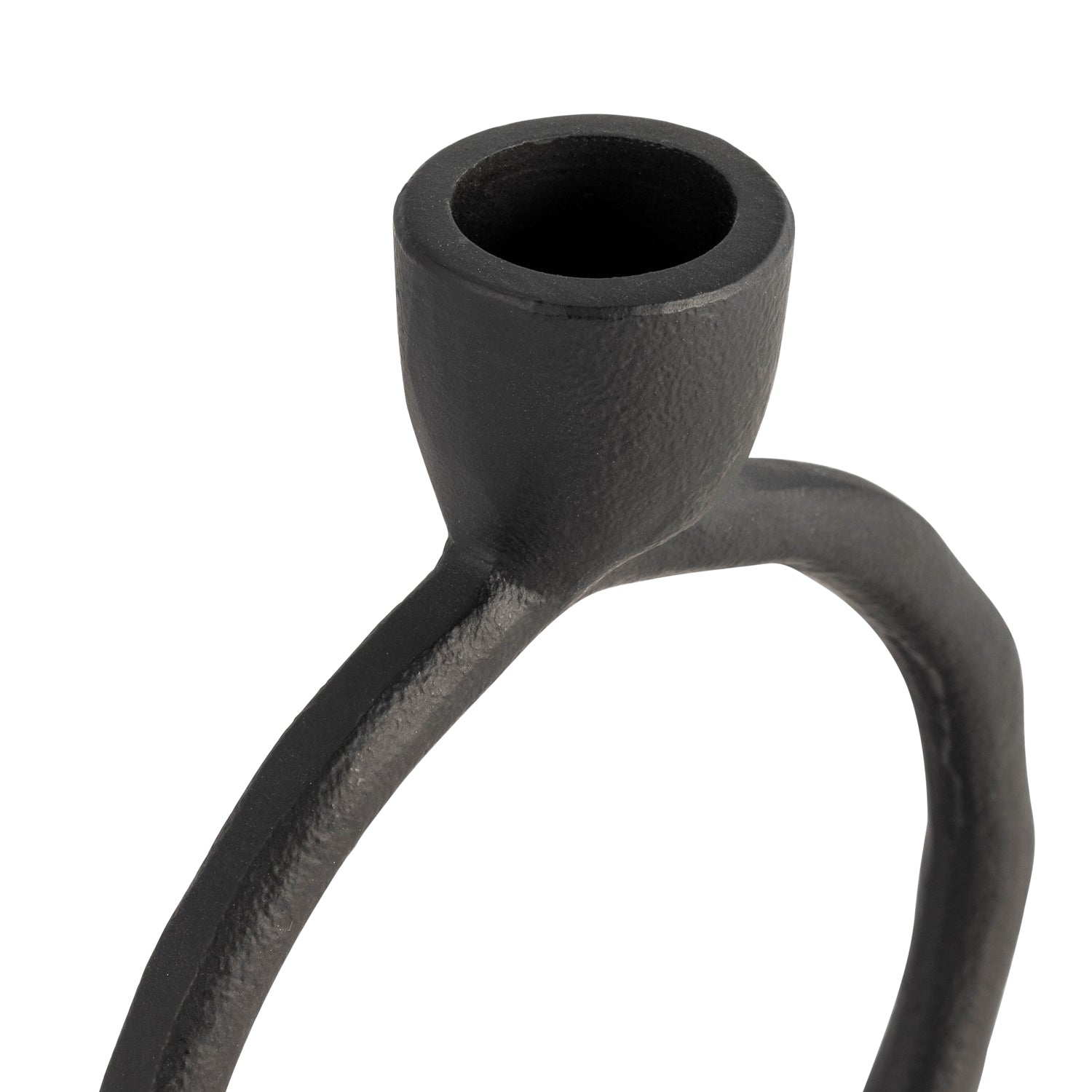 Candelabro 15X10X8 Negro Circular