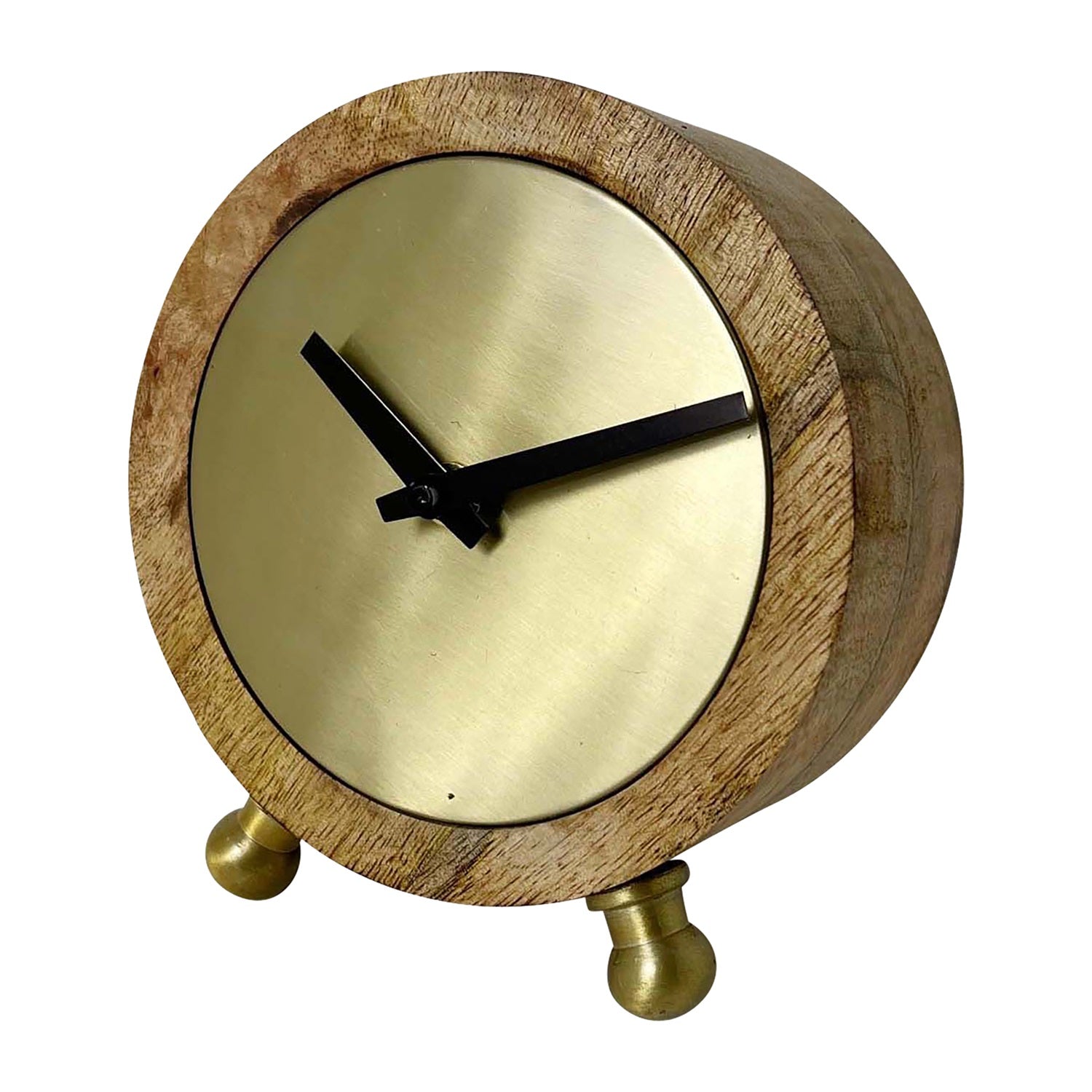 Reloj Mesa 15X15X8  Dorado Natural