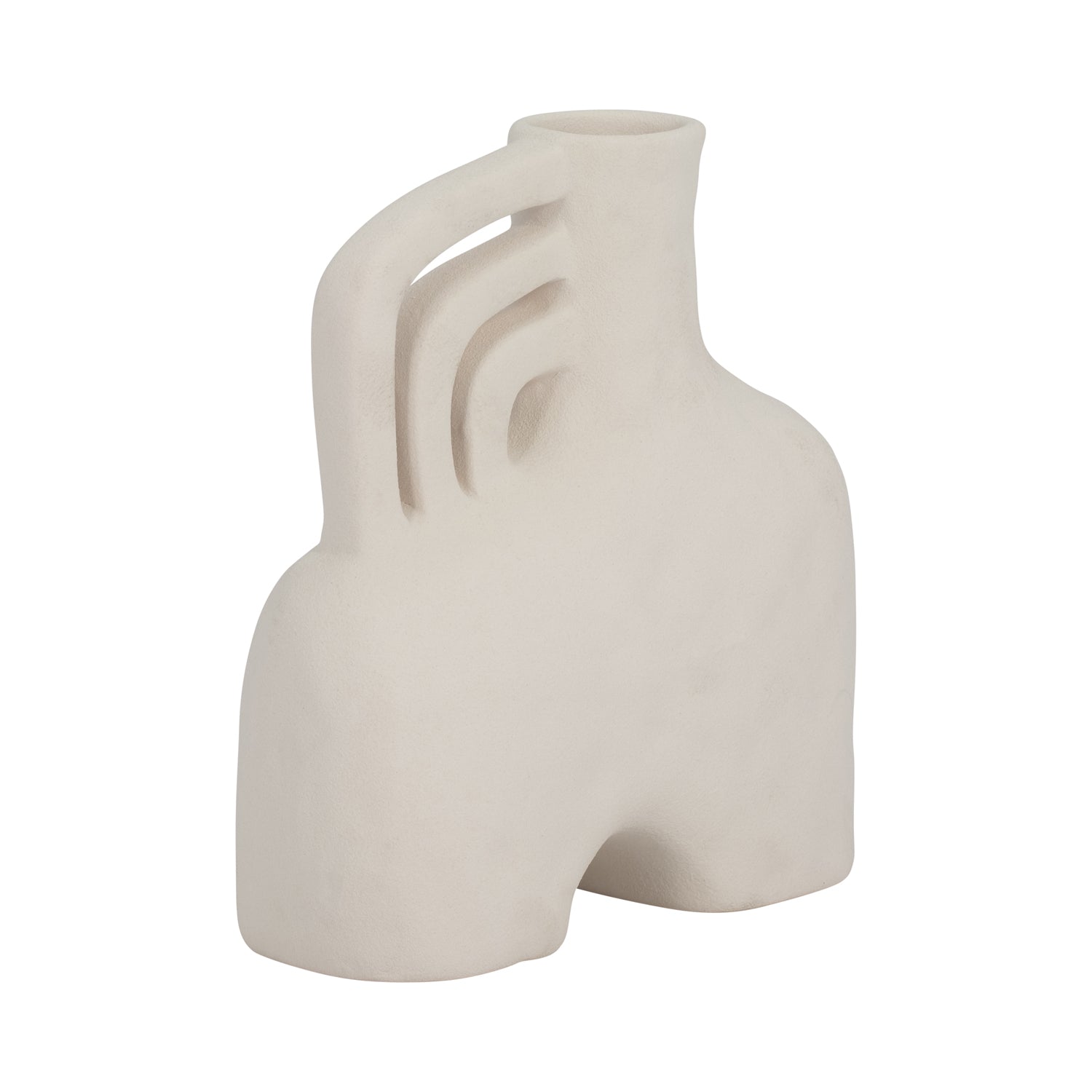 Jarron 20X20X10 Blanco Rugoso