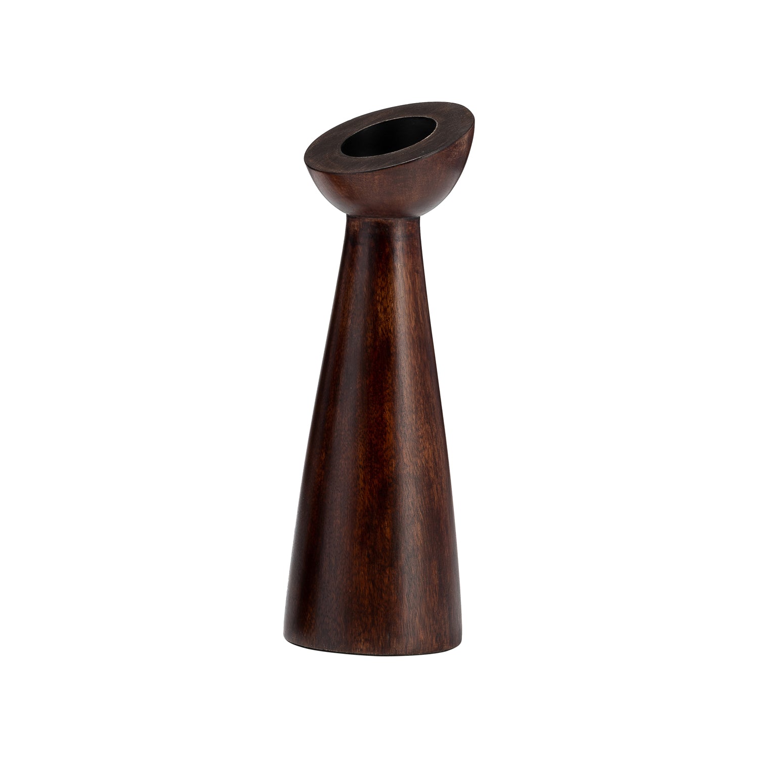 Candelabro 23X8X8  Cafe Madera