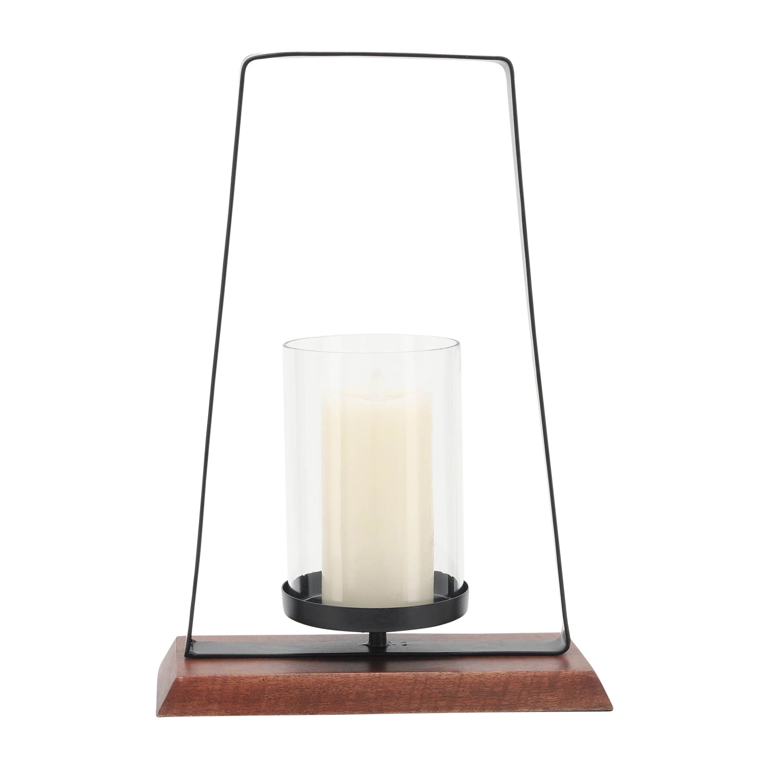 Candelabro 43X30X13  Negro Metalico Natural