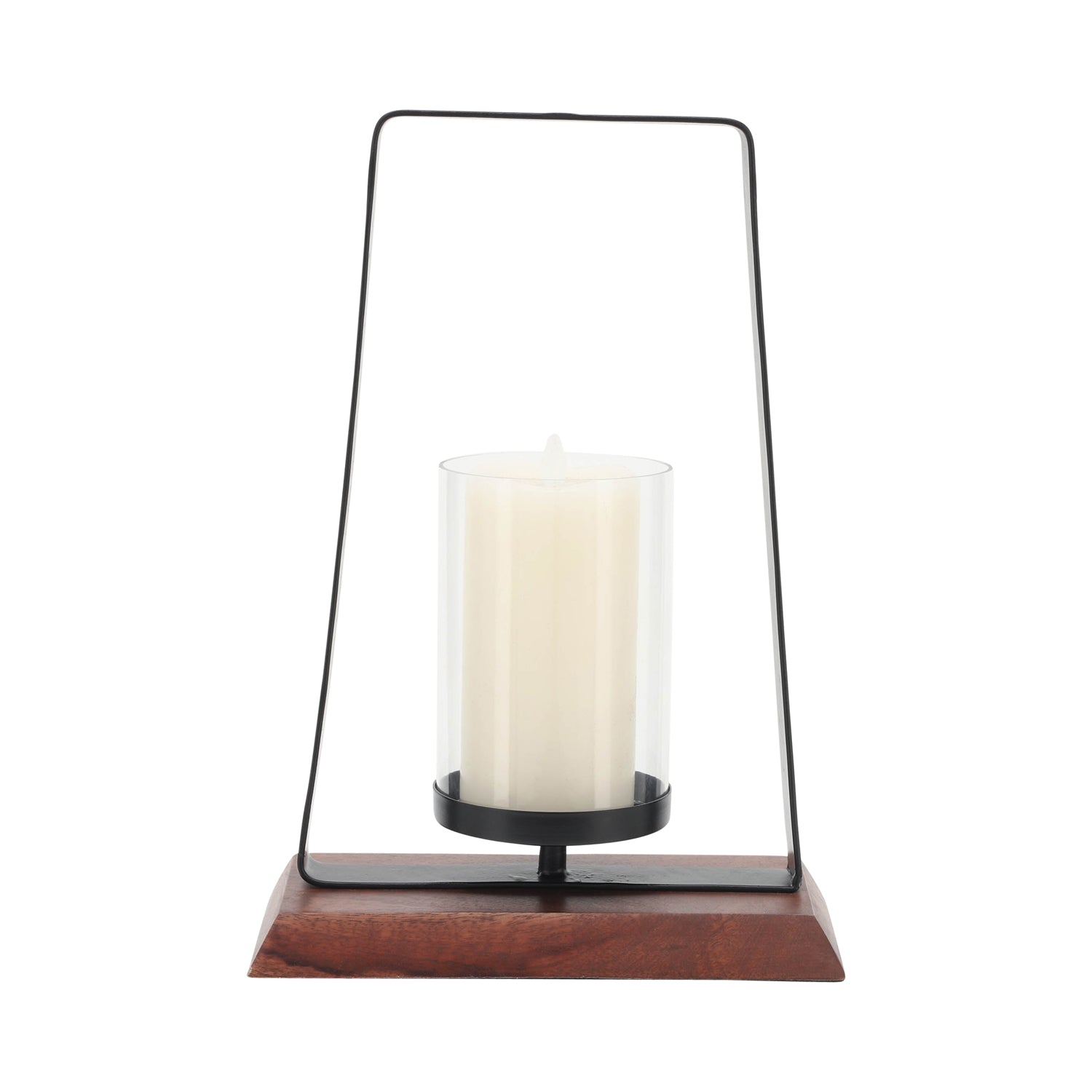 Candelabro 36X25X13  Negro Metalico Natural