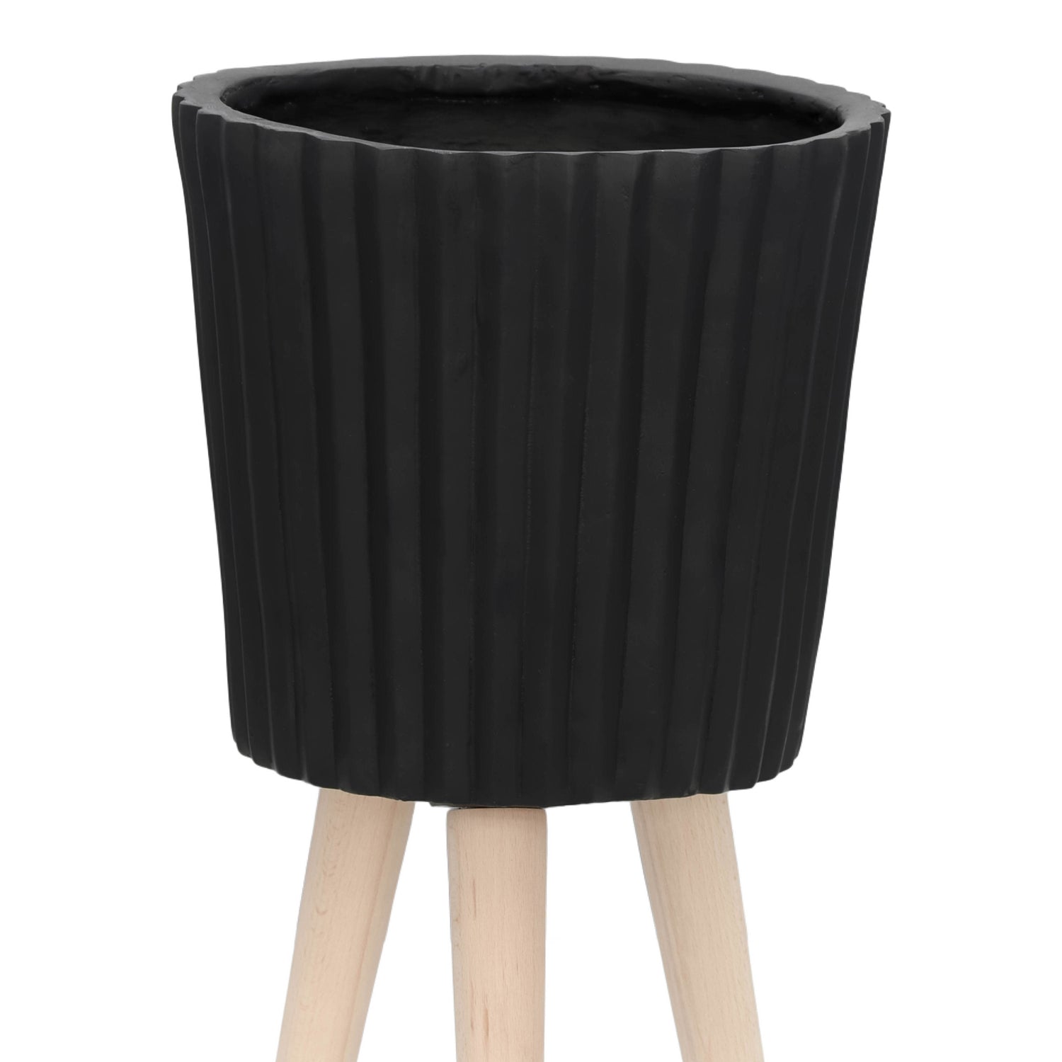 Maceta 53X30X30  Negro Natural Setx2