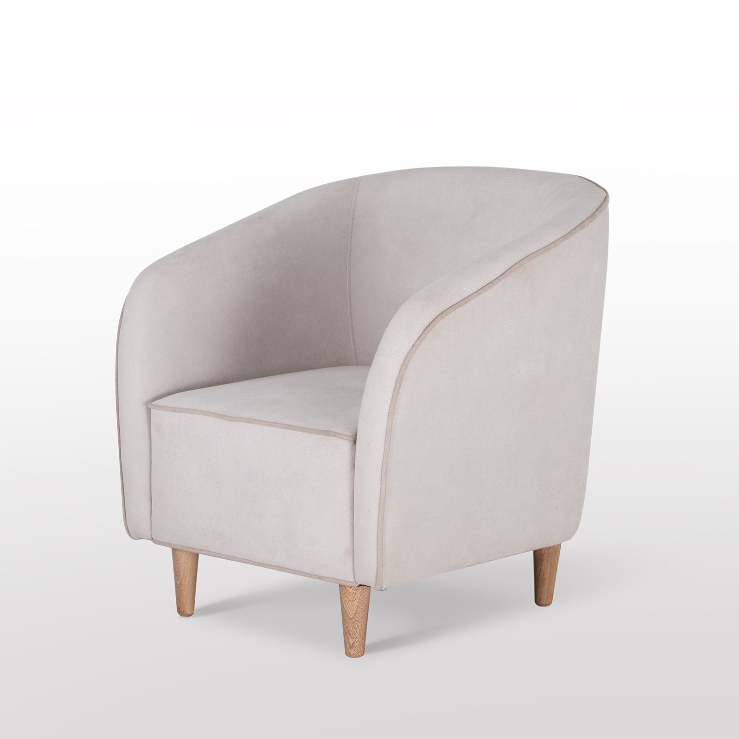 Poltrona Oporto Lino Kazan Beige Camel, Natural