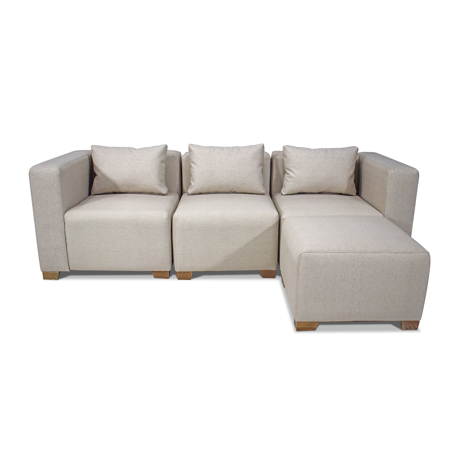 Juego de Sala Fred Eurolino Marbella Marfil, Natural