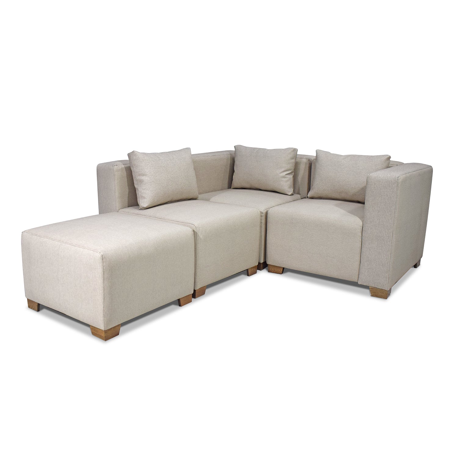 Juego de Sala Fred Eurolino Marbella Marfil, Natural