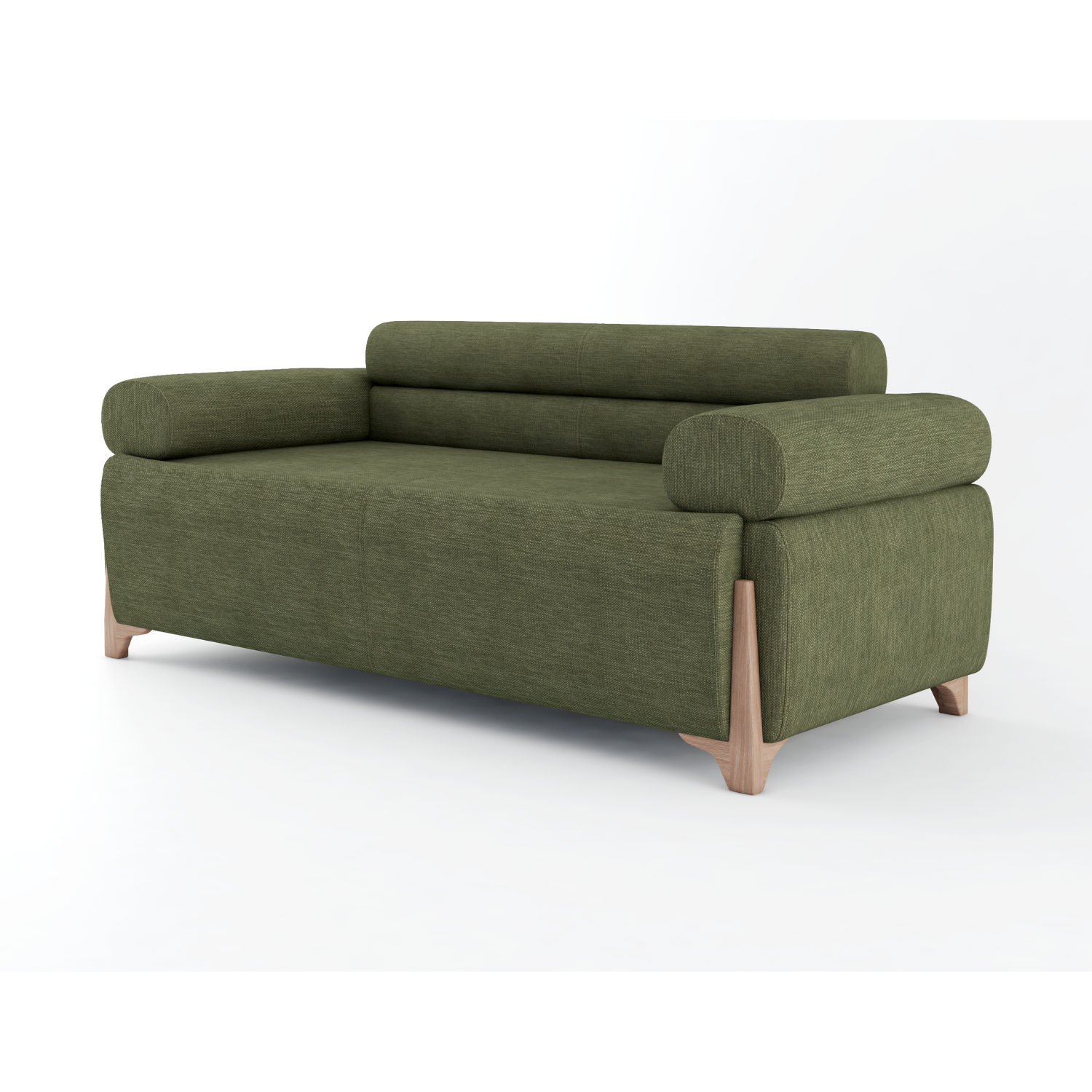 Sofá 3 Puestos Larisa Idilio Verde, Natural