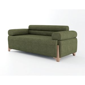 Sofá 3 Puestos Larisa Idilio Verde, Natural