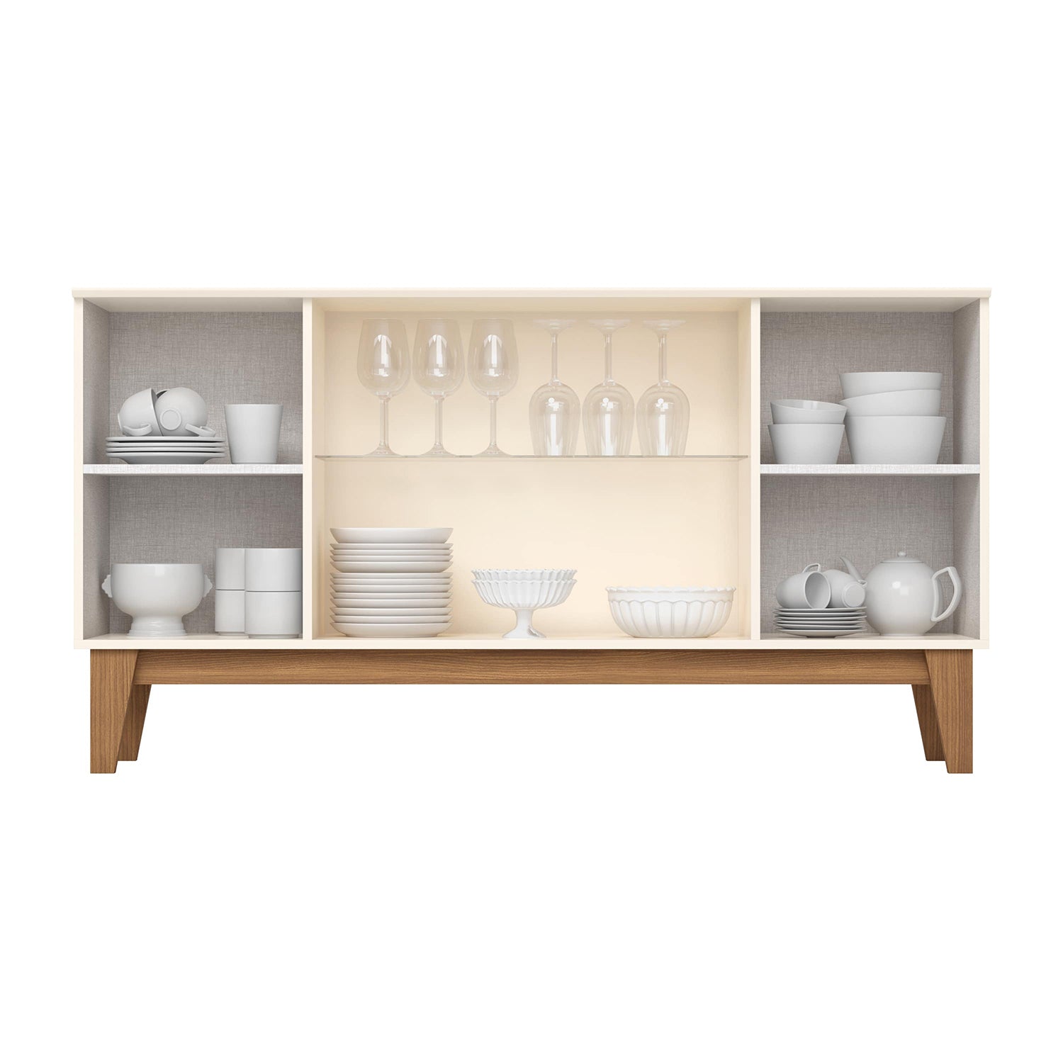 Bife Tulum 150X80X43 Offwhite, Natural