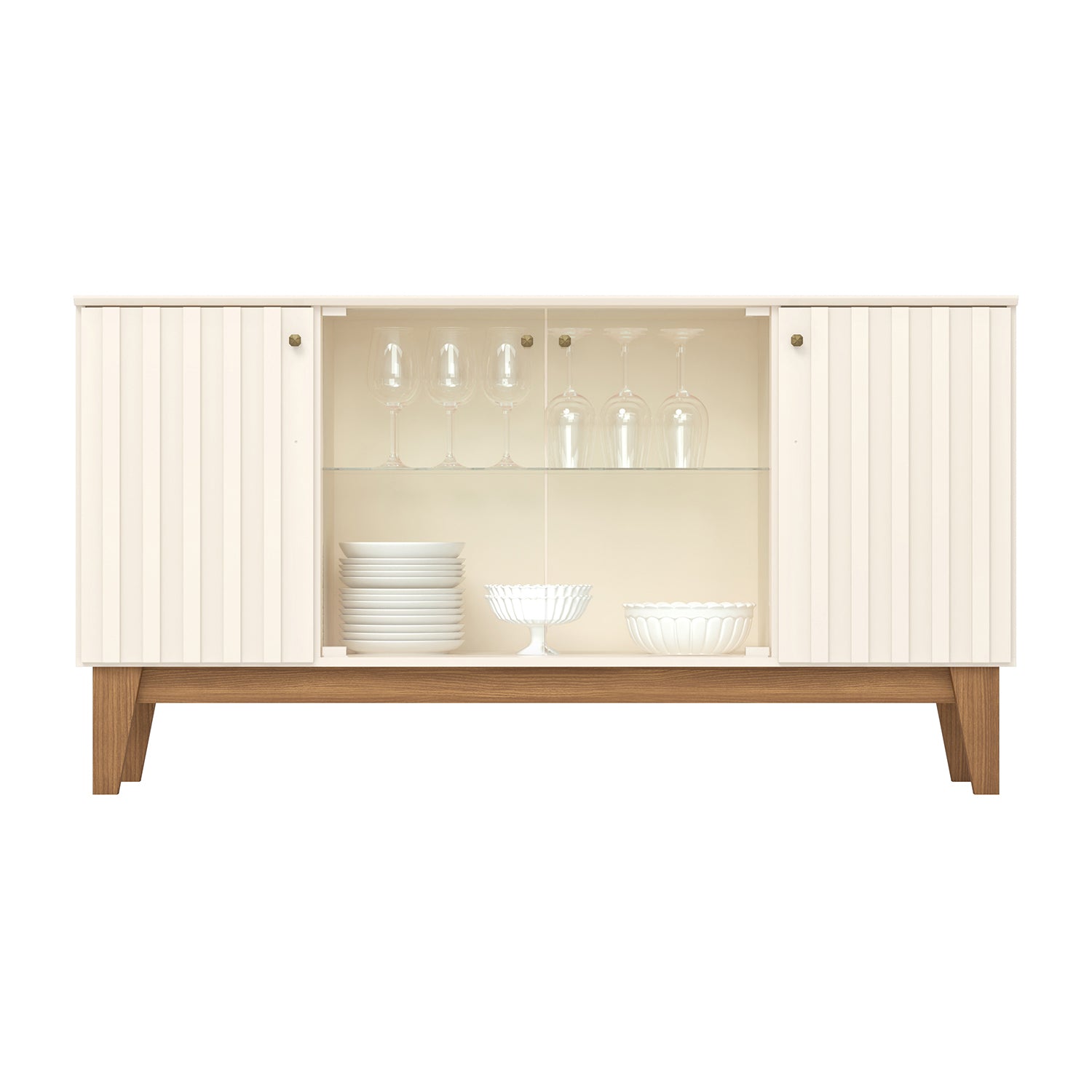 Bife Tulum 150X80X43 Offwhite, Natural