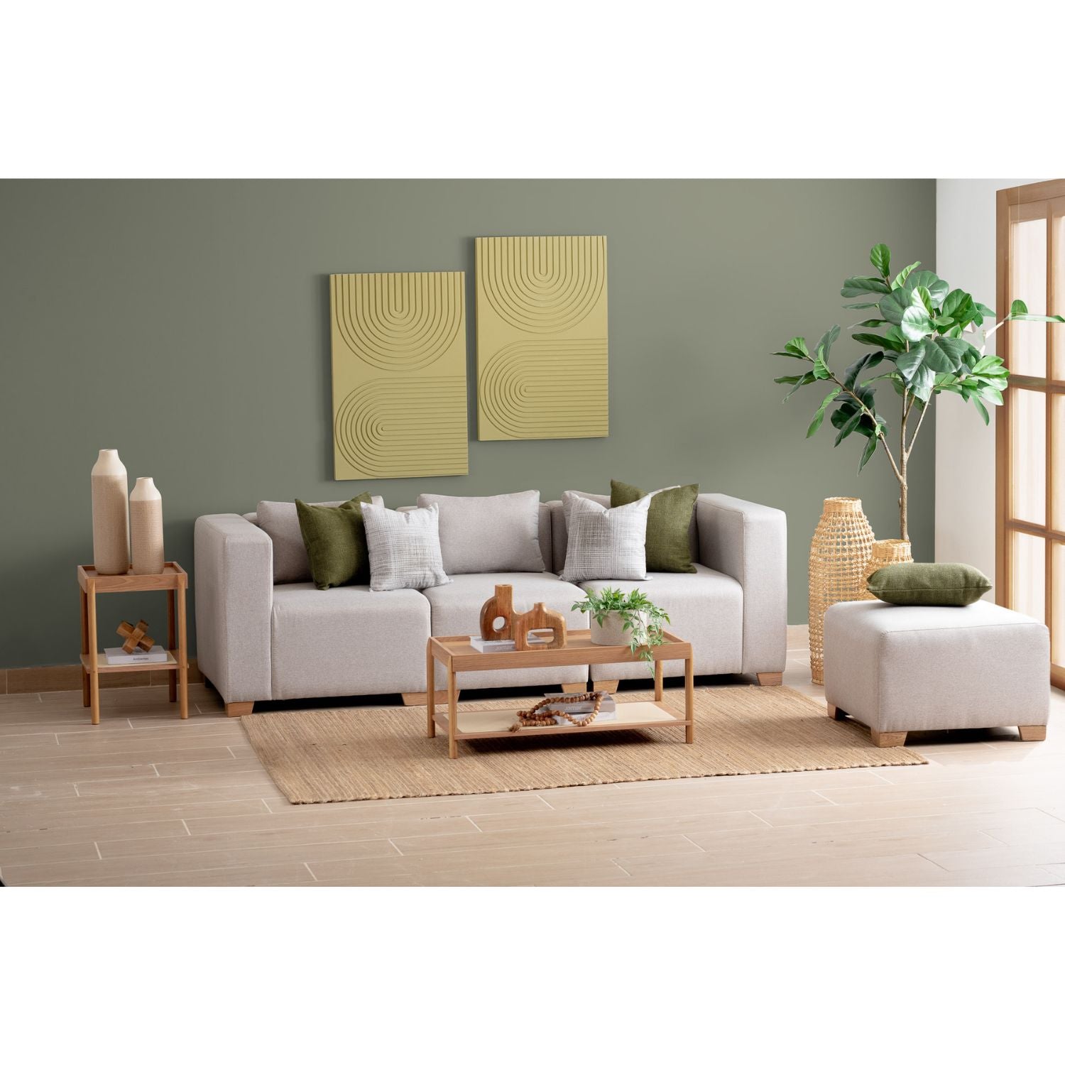 Juego de Sala Fred Icono Taupe, Natural