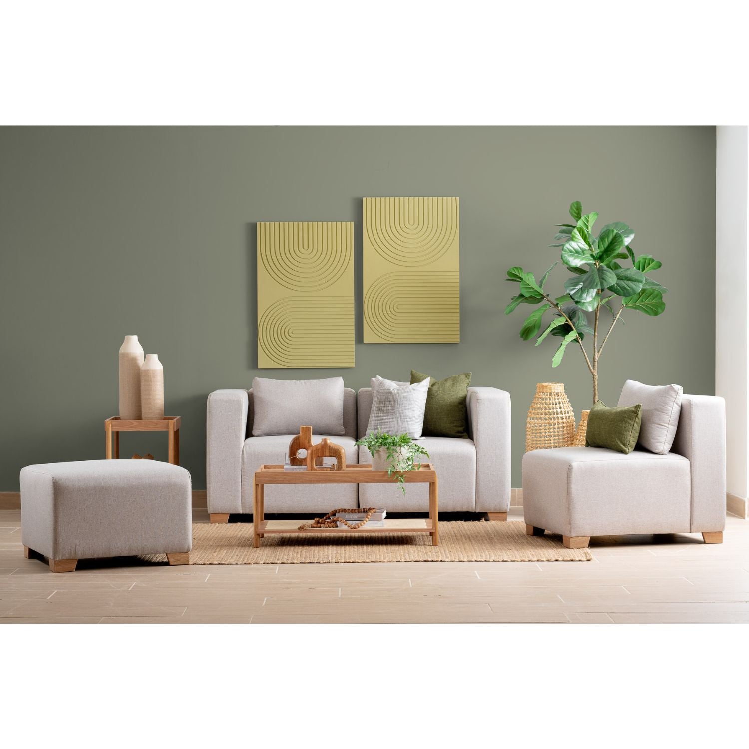 Juego de Sala Fred Icono Taupe, Natural