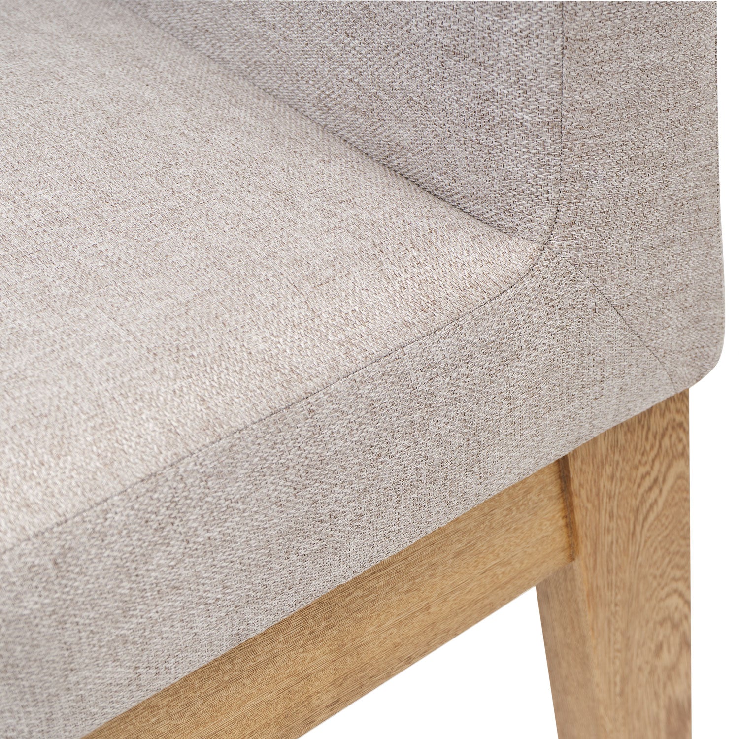 Comedor 4 Puestos Cannes Lino Taupe, Natural