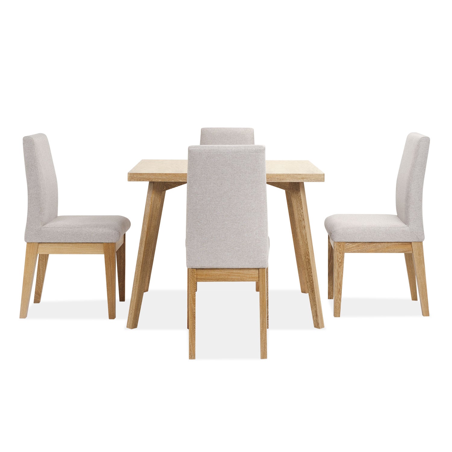 Comedor 4 Puestos Cannes Lino Taupe, Natural