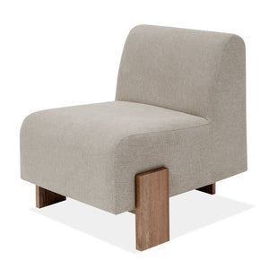 Poltrona Denver Lino Taupe, Natural