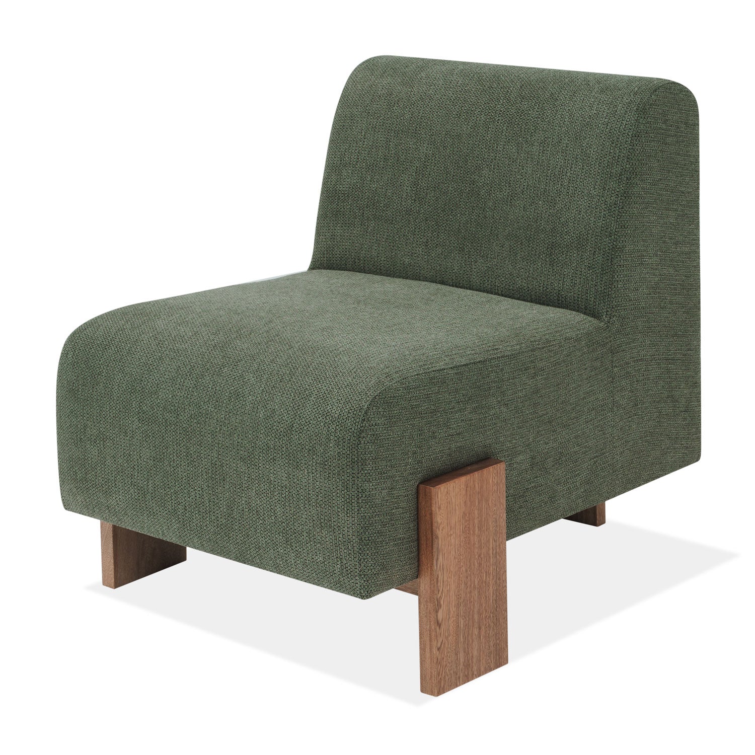 Poltrona Denver Lino Verde, Natural