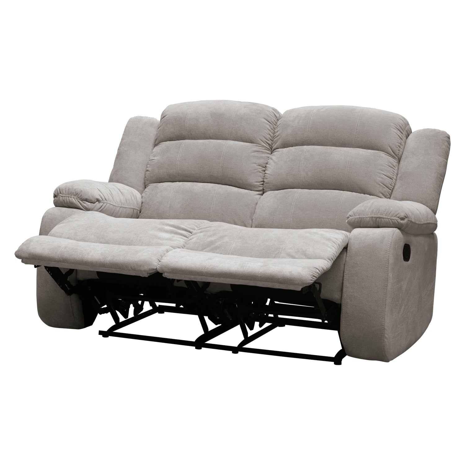 Sofá Reclinable 2 Puestos Nico Microfibra Beige