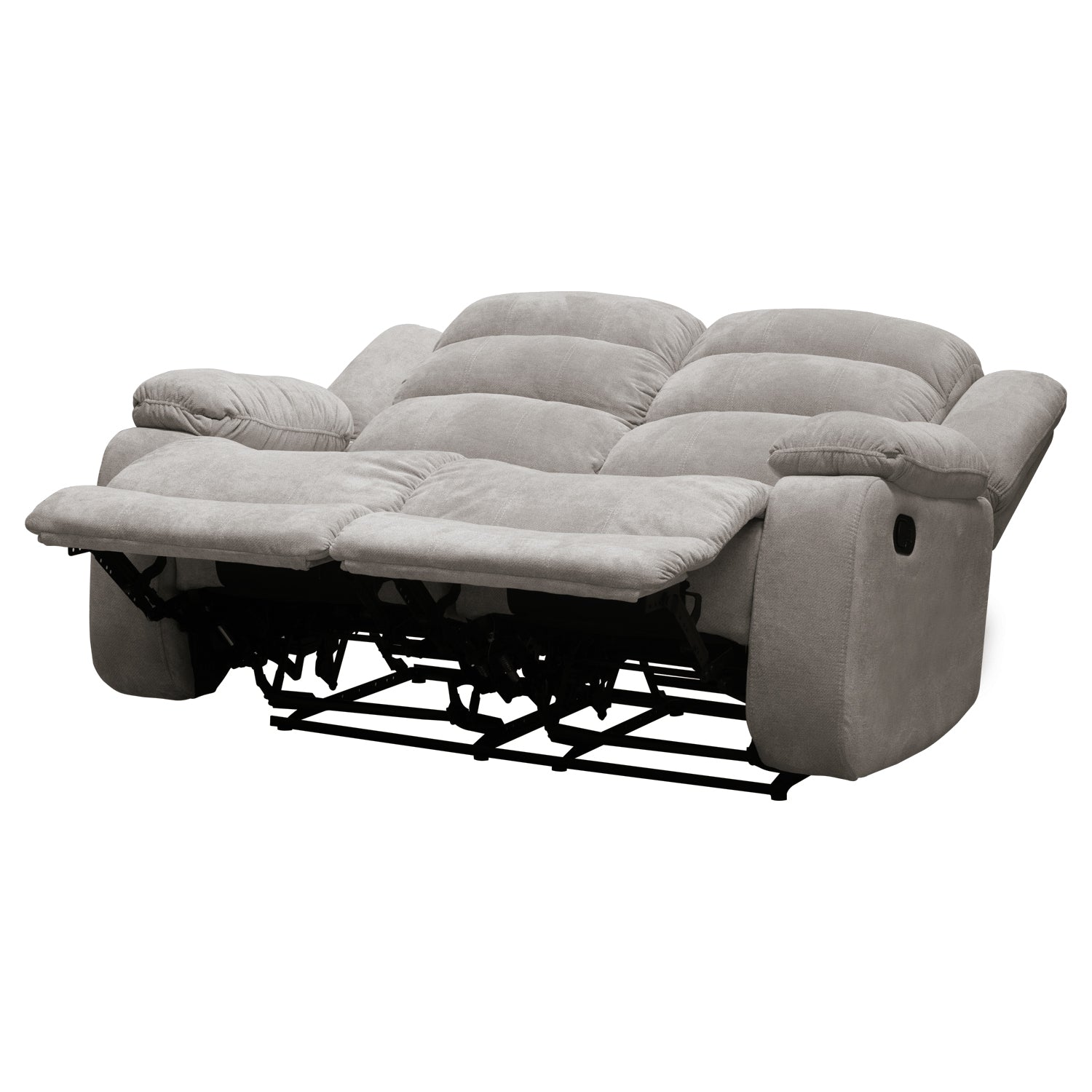 Sofá Reclinable 2 Puestos Nico Microfibra Beige