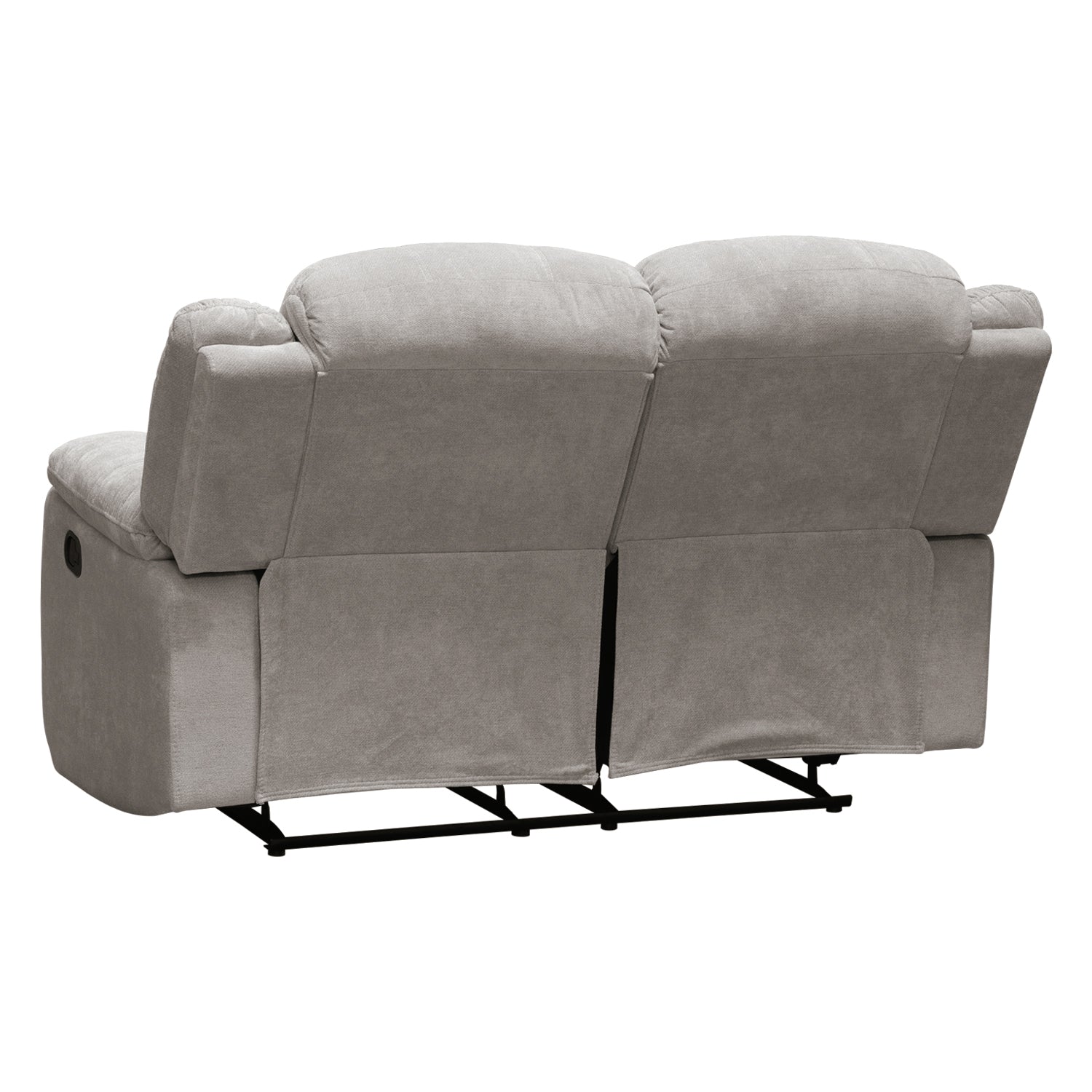 Sofá Reclinable 2 Puestos Nico Microfibra Beige