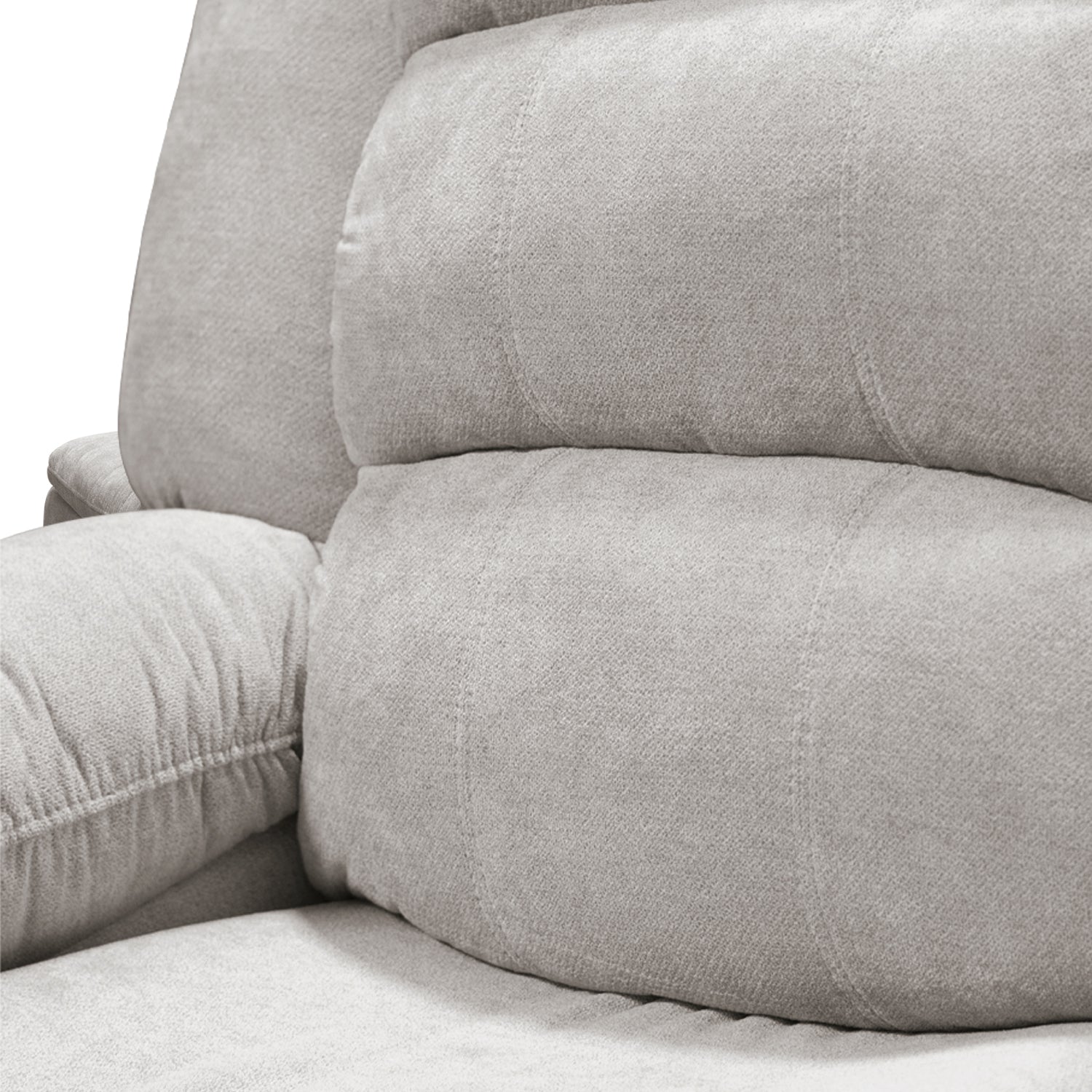 Sofá Reclinable 2 Puestos Nico Microfibra Beige