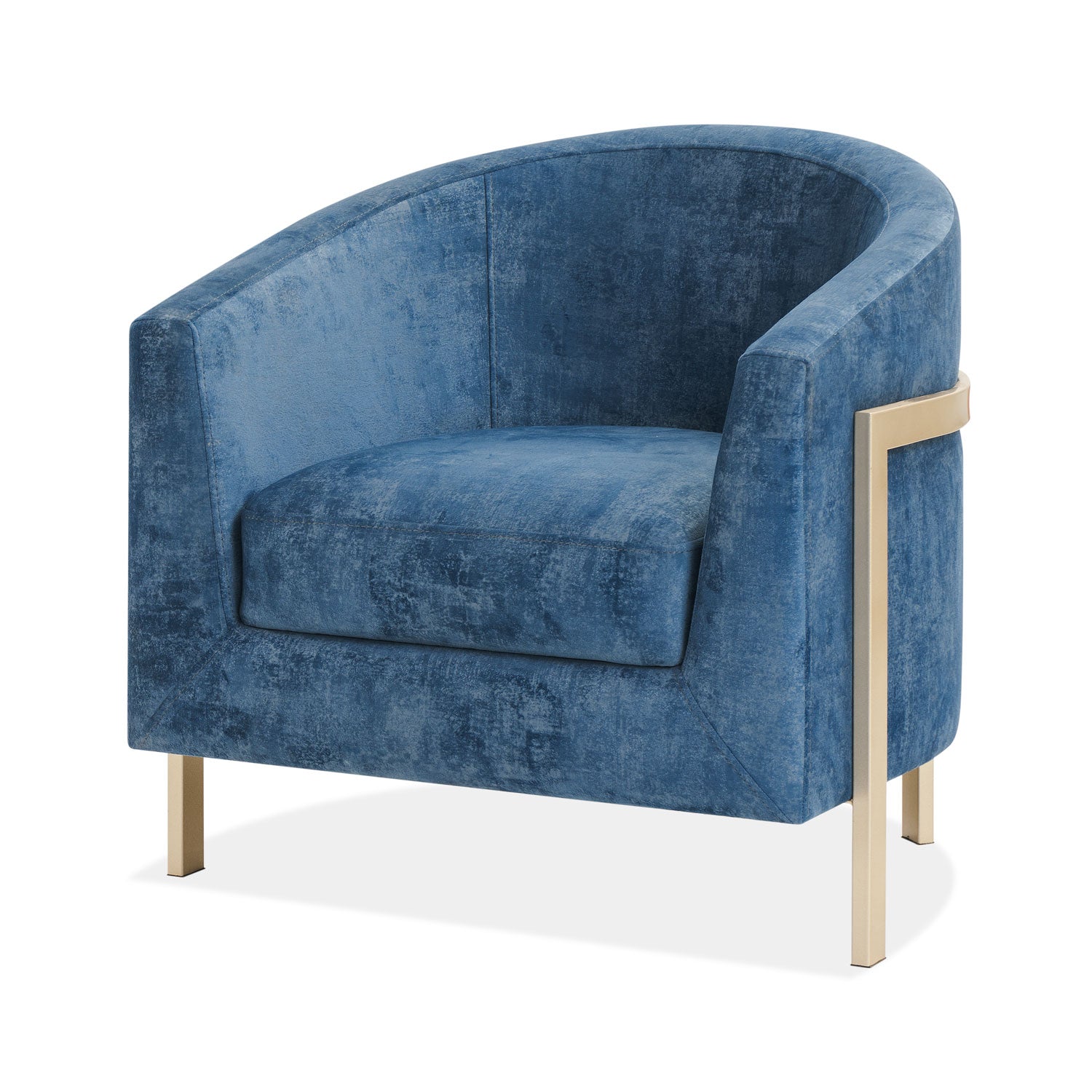 Poltrona Berlin Velvet Luxury Navy, Champaña