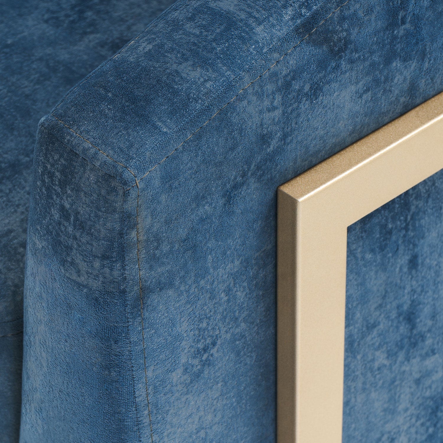 Poltrona Berlin Velvet Luxury Navy, Champaña