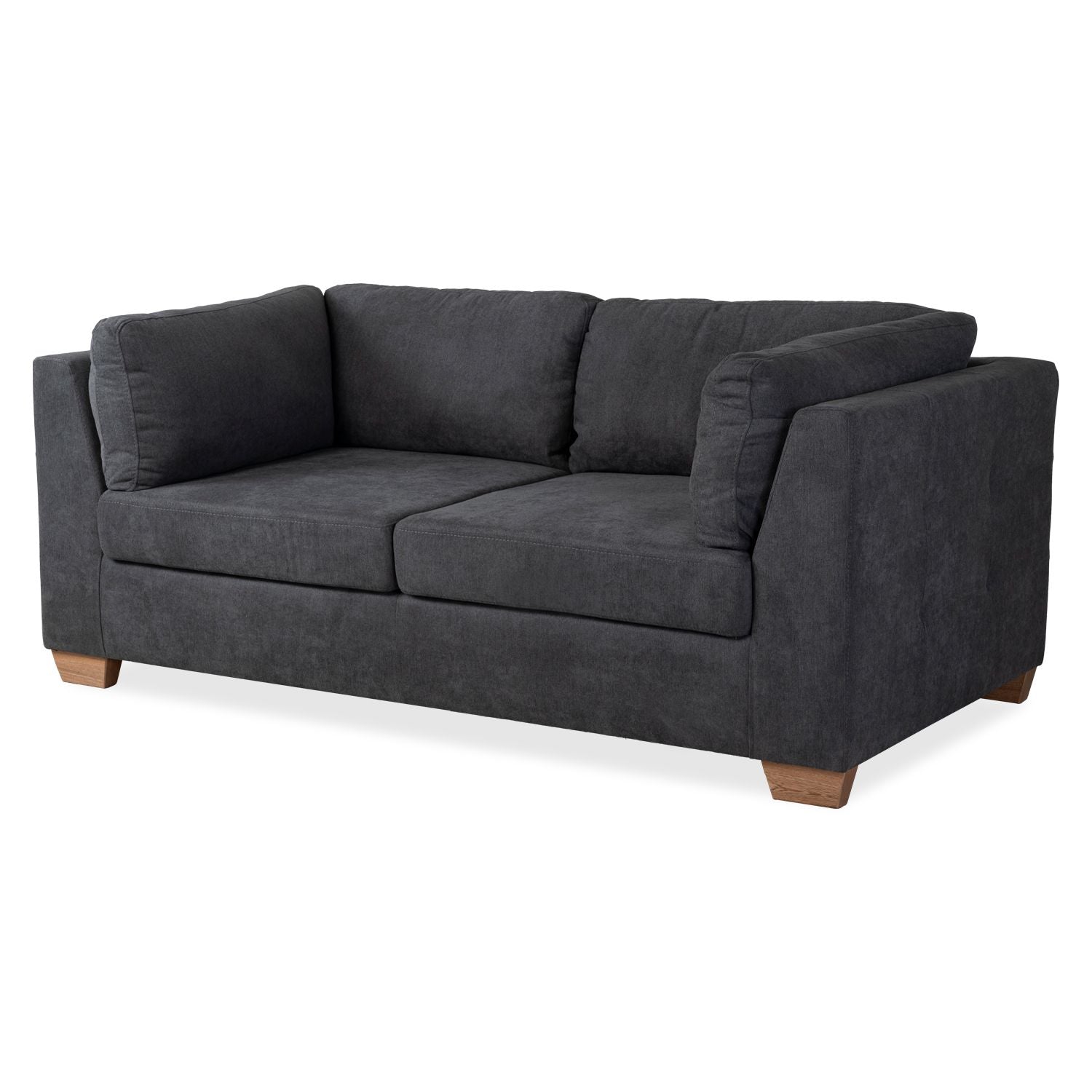 Sofá 2 Puestos Astro Microfibra Kazan Plomo, Natural