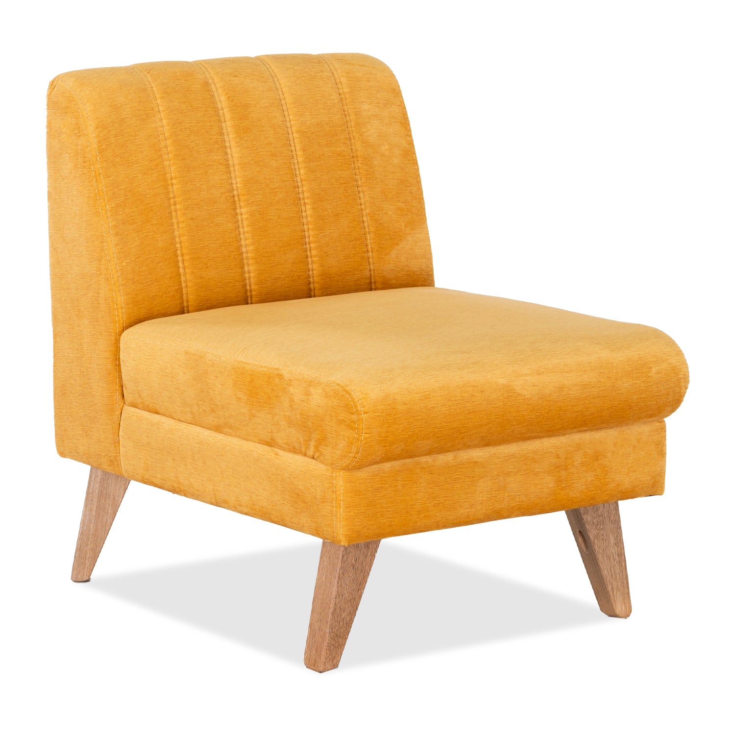 Poltrona Lugo Velvet Suprema Ginger, Natural
