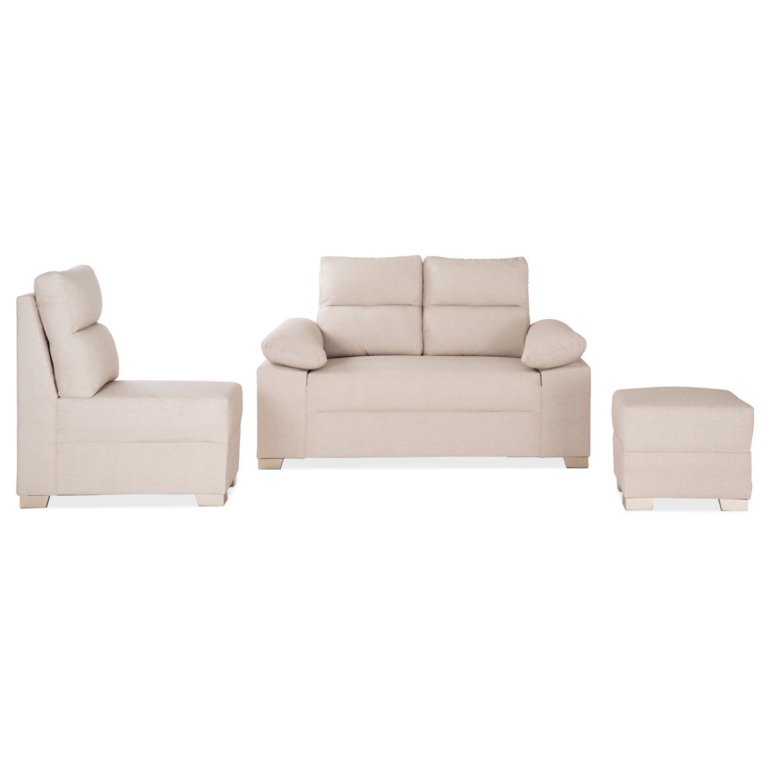 Juego de Sala Barton Eurolino Beige, Champaña