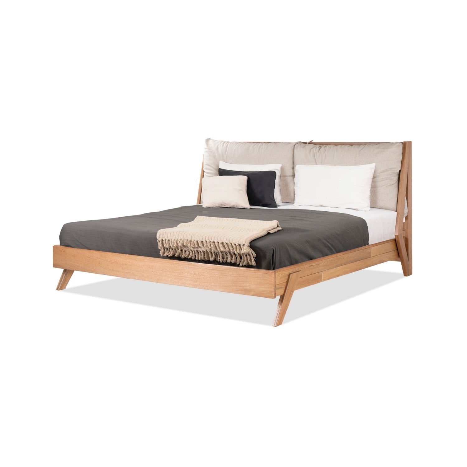 Cama King Alky Crudo, Natural