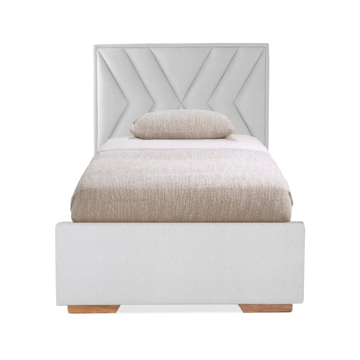 Cama 1.00 Vallarta Eurolino Gris, Natural