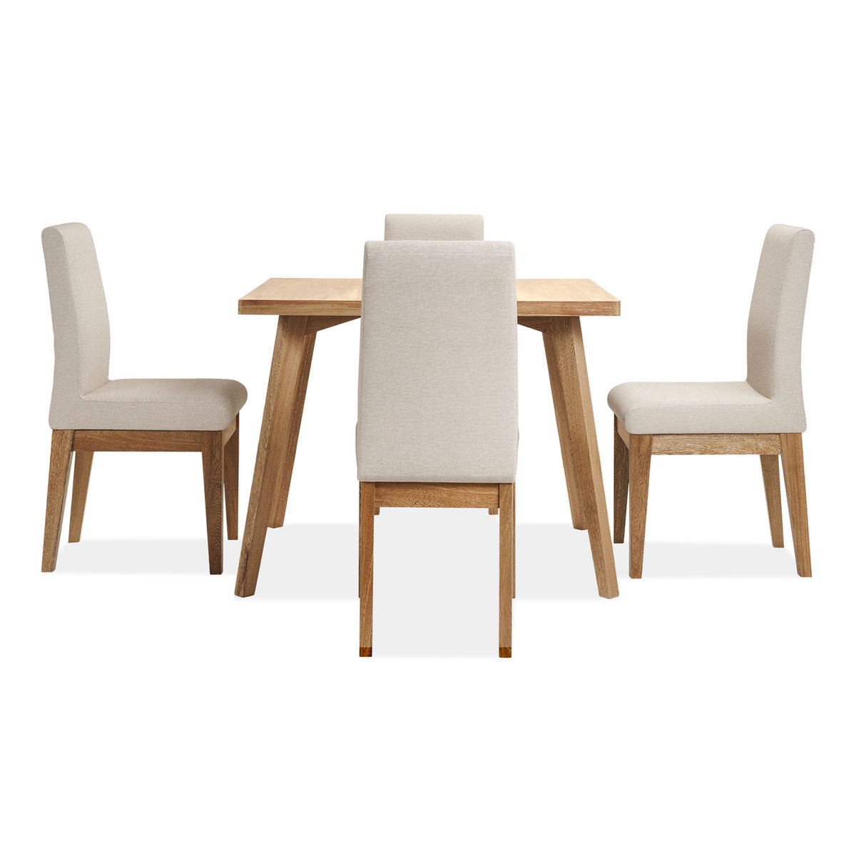 Comedor 4 Puestos Cannes Eurolino Marbella Marfil, Natural