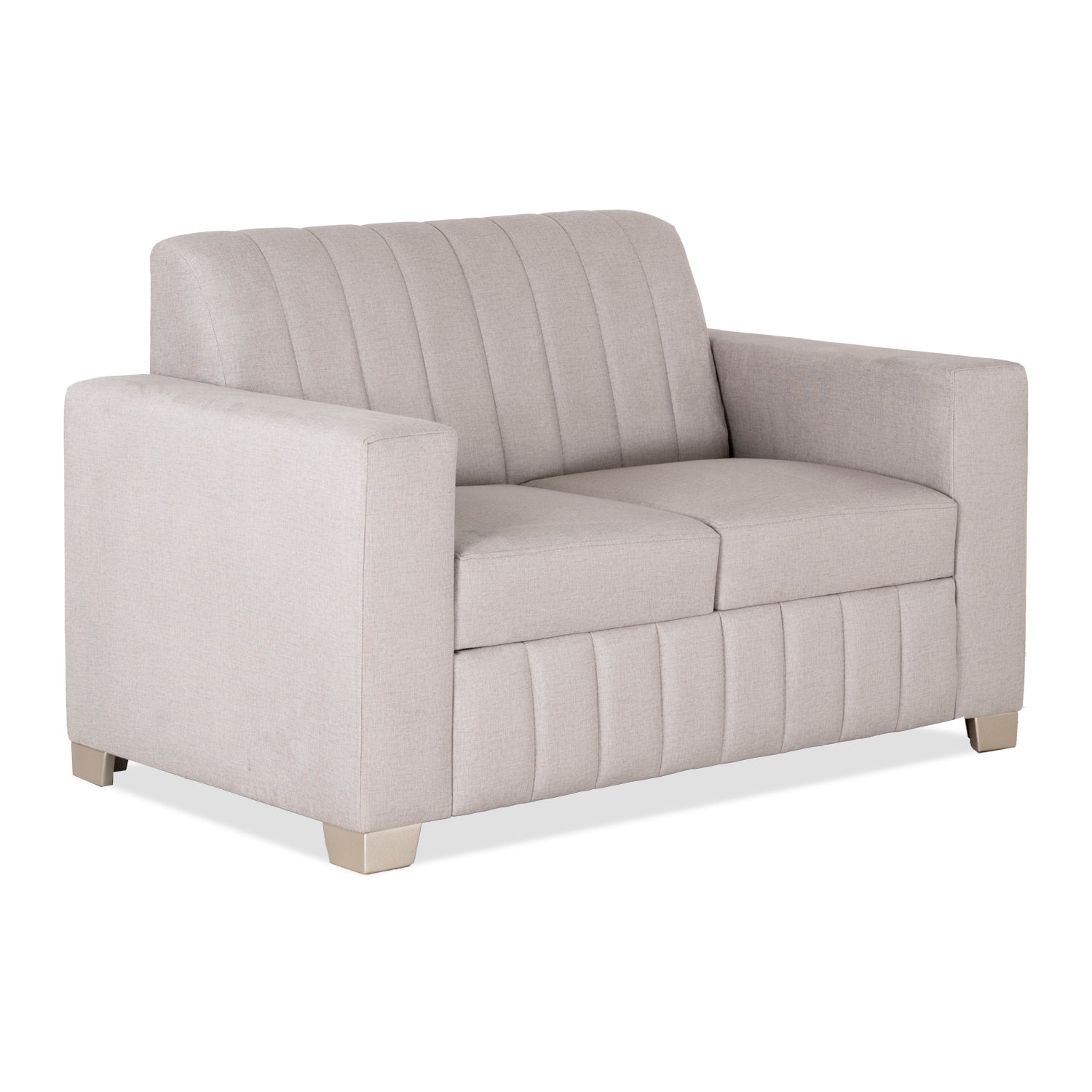 Sofá 2 Puestos Decko Velvet Anika Sand, Champaña