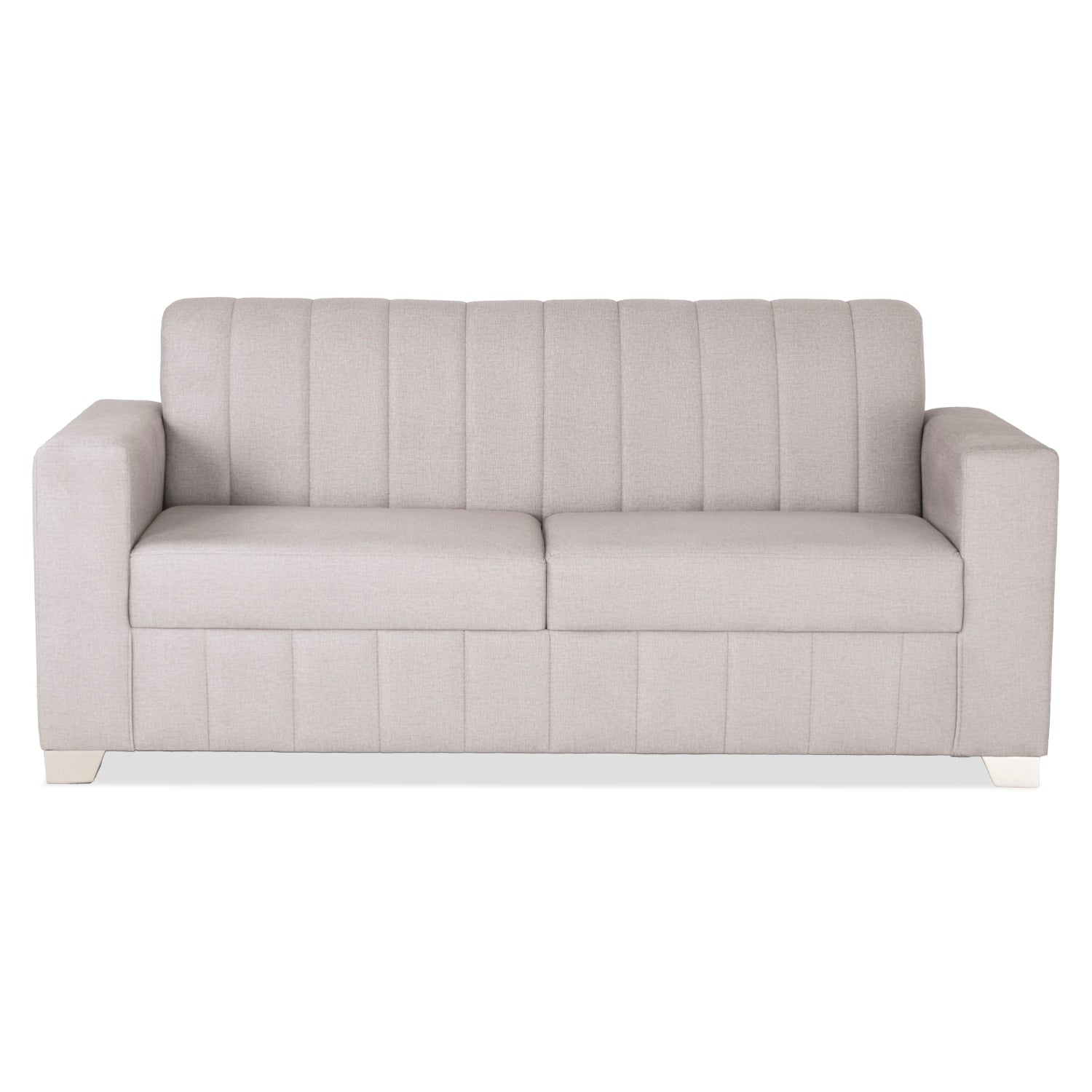 Sofá 3 Puestos Decko Velvet Anika Sand, Champaña