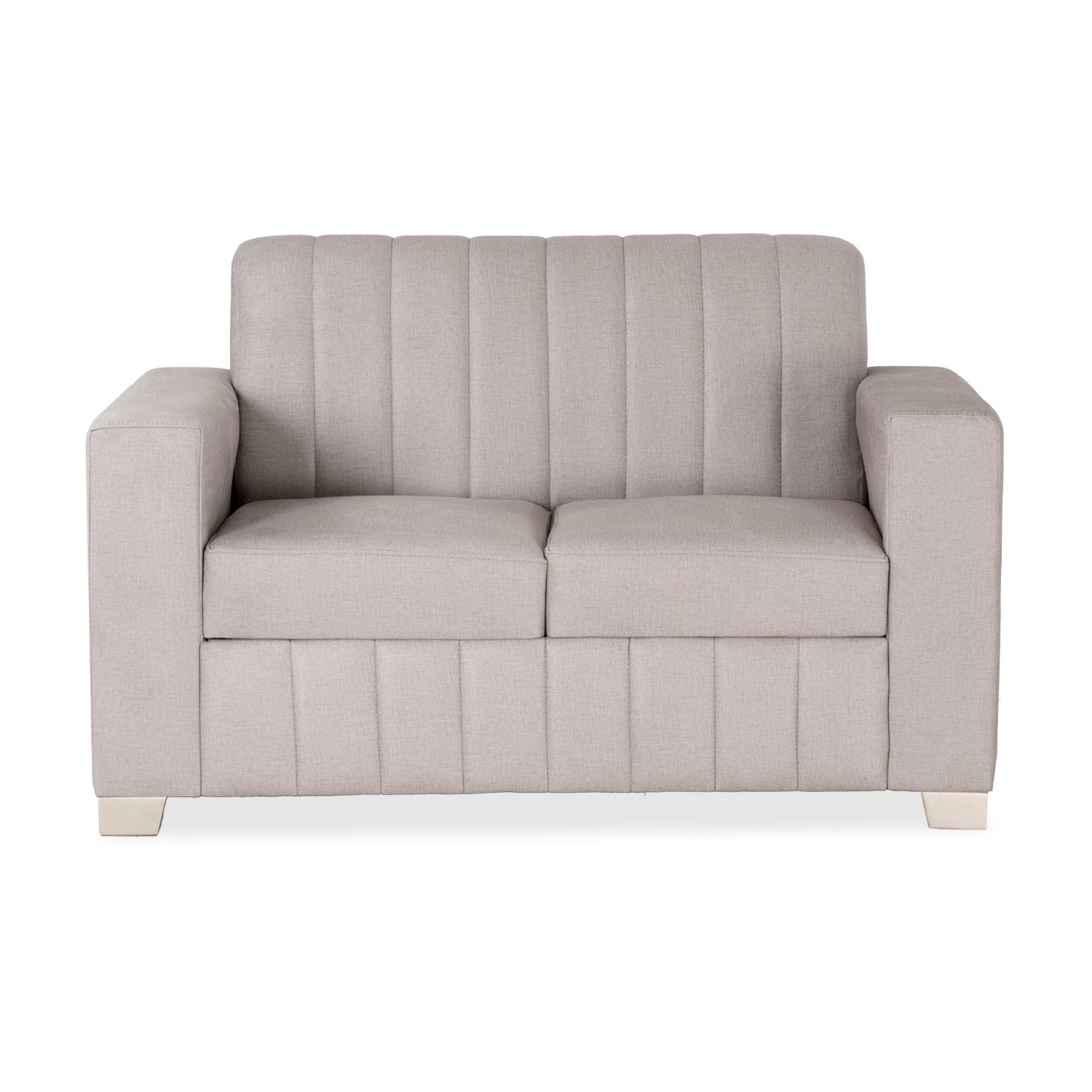 Sofá 2 Puestos Decko Velvet Anika Sand, Champaña