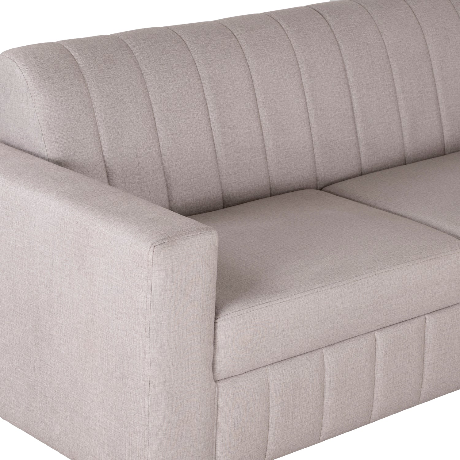 Sofá 2 Puestos Decko Velvet Anika Sand, Champaña